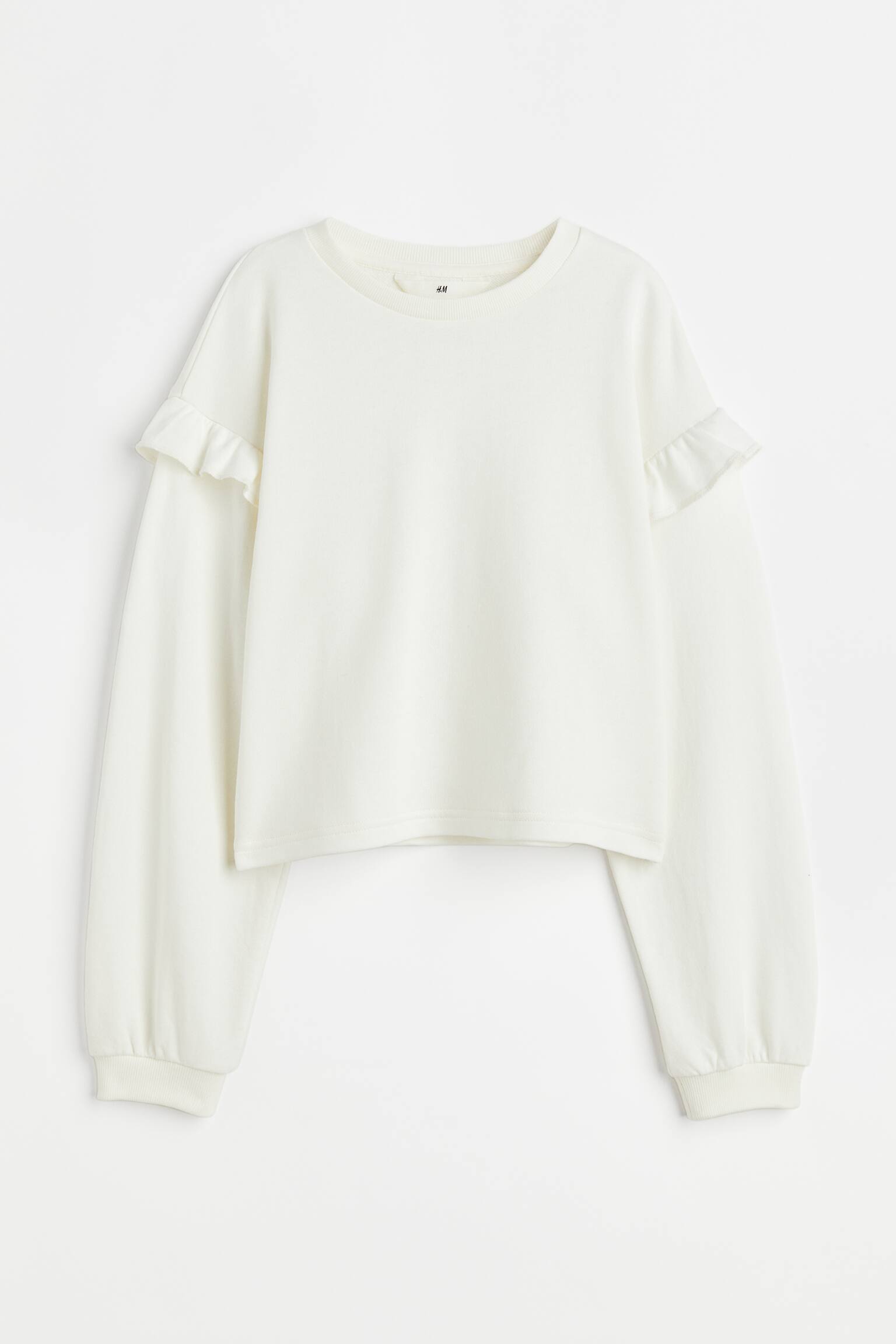 Flounced sweatshirt - Natural white - 1