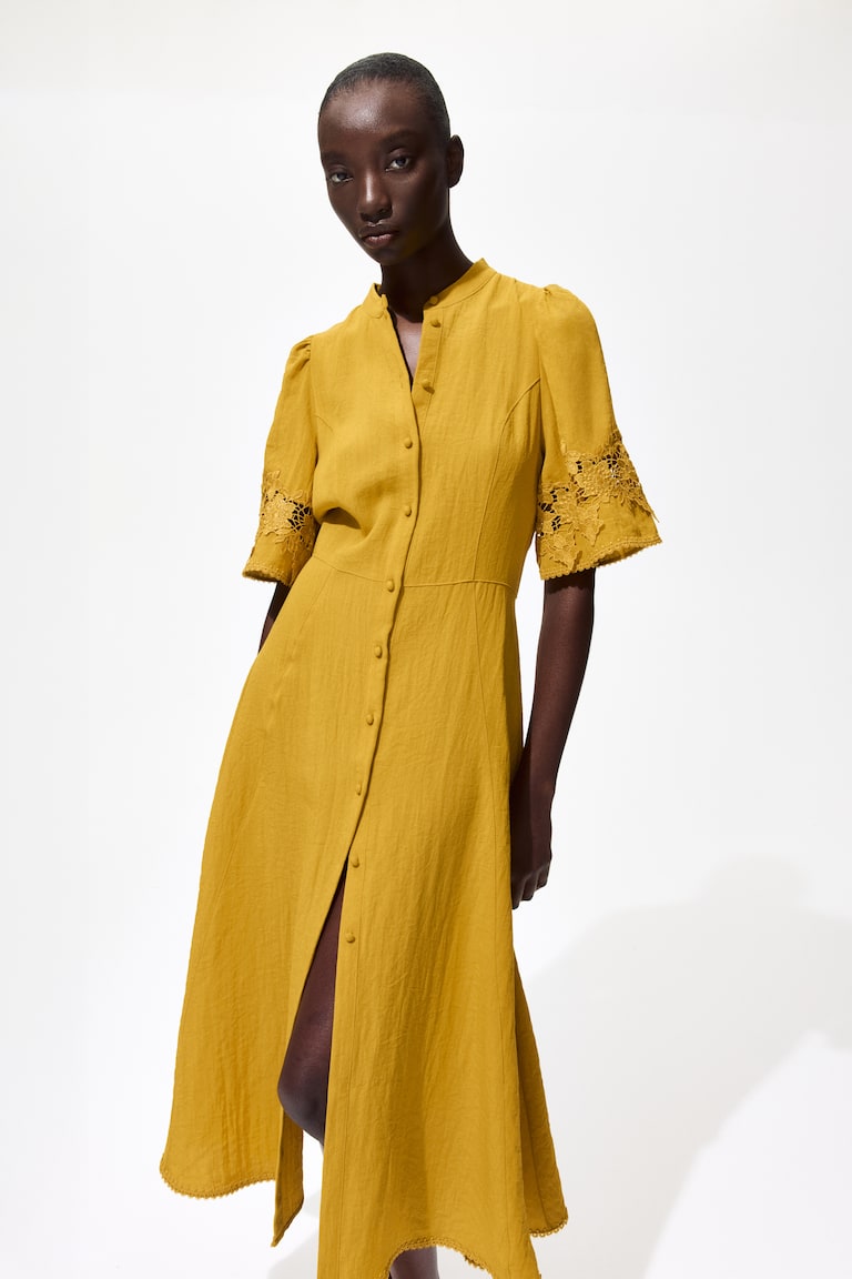 chinese dress ladies Brissa Eyelet Maxi Dress: Yellow main image 0