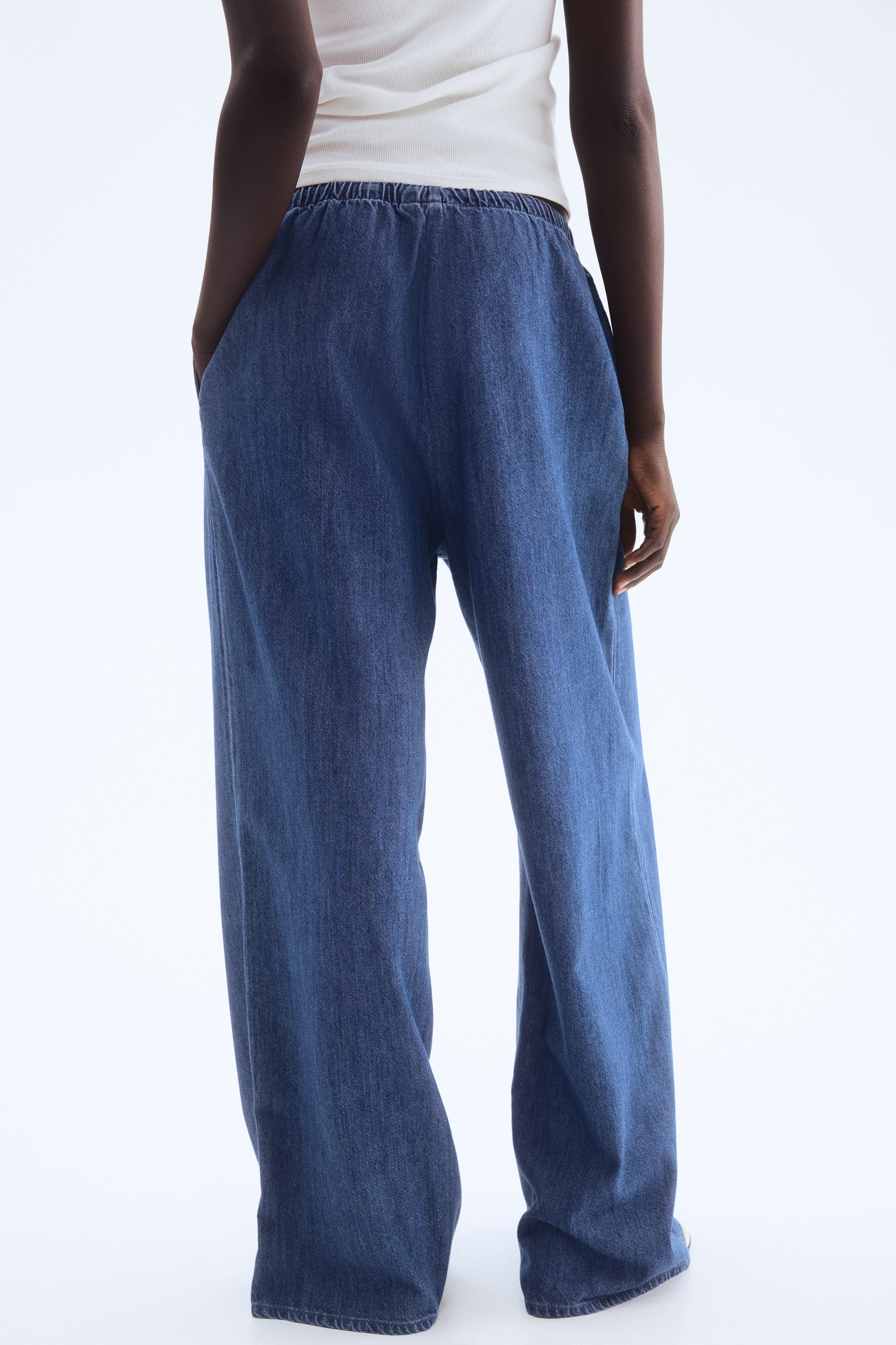 Feather Soft Denim drawstring trousers