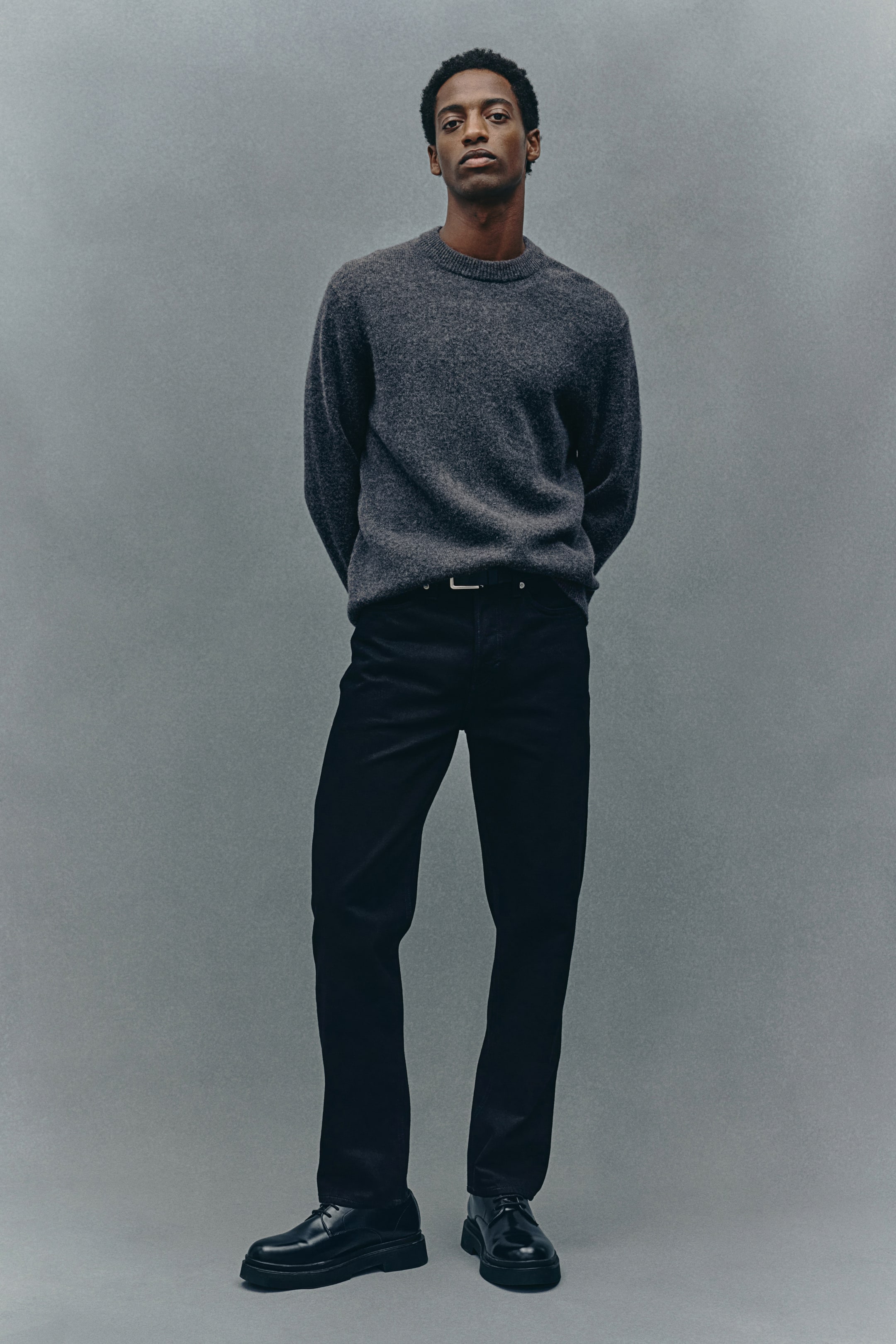 Regular Fit Wool jumper - Dark grey - Men | H&M GB 2