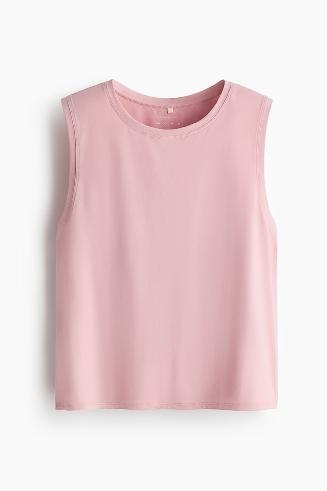 Boxy-style sports vest top with DryMove™ - Pastel pink/Black/Truffle grey/Warm grey/Dark clay grey/White/Chocolate plum - 1