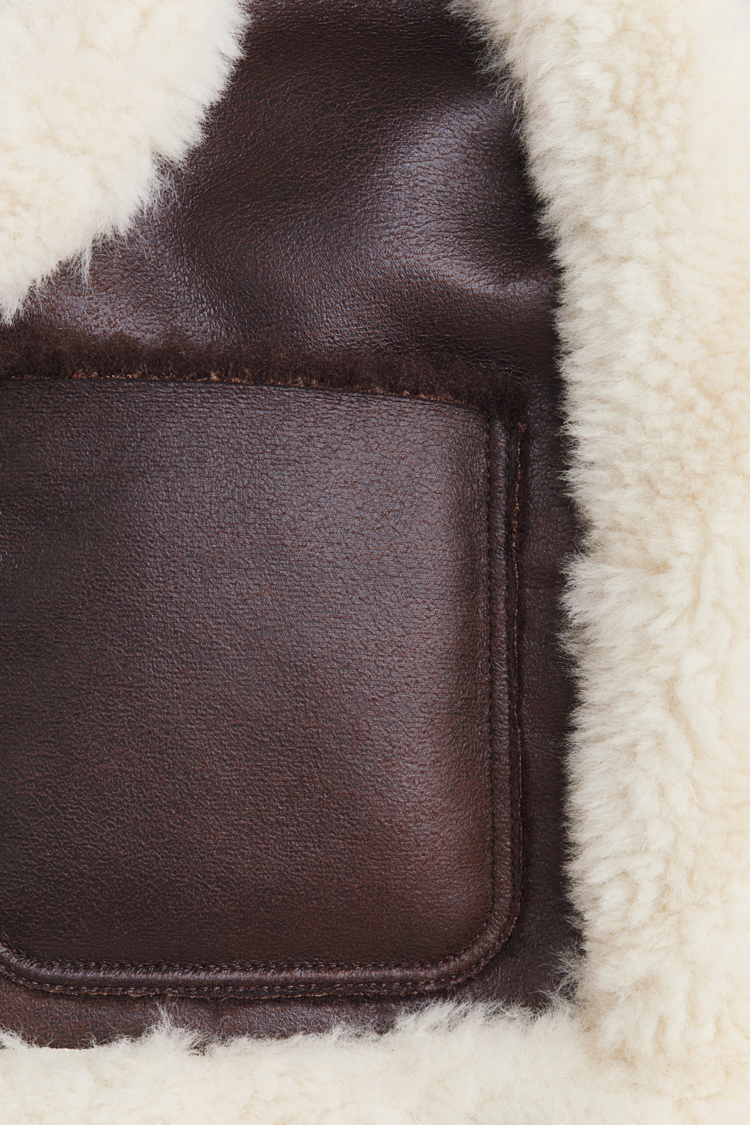 Kamizelka z puszystymi brzegami - Ciemnobrązowy/Czarny/Kwiaty - 5