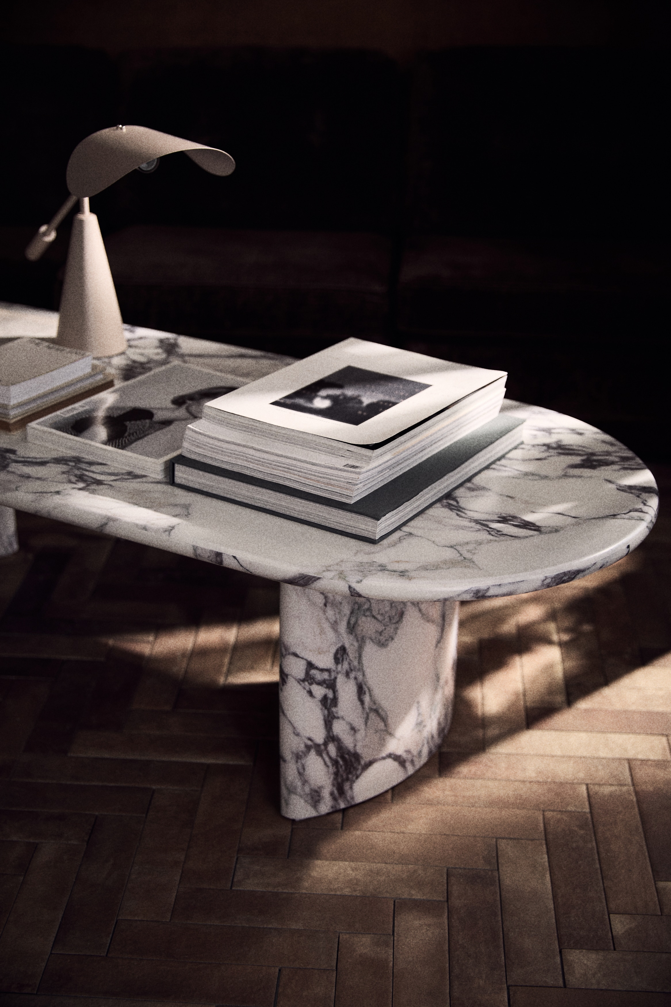Soffbord I Calacatta-look - Mdf, Calacatta