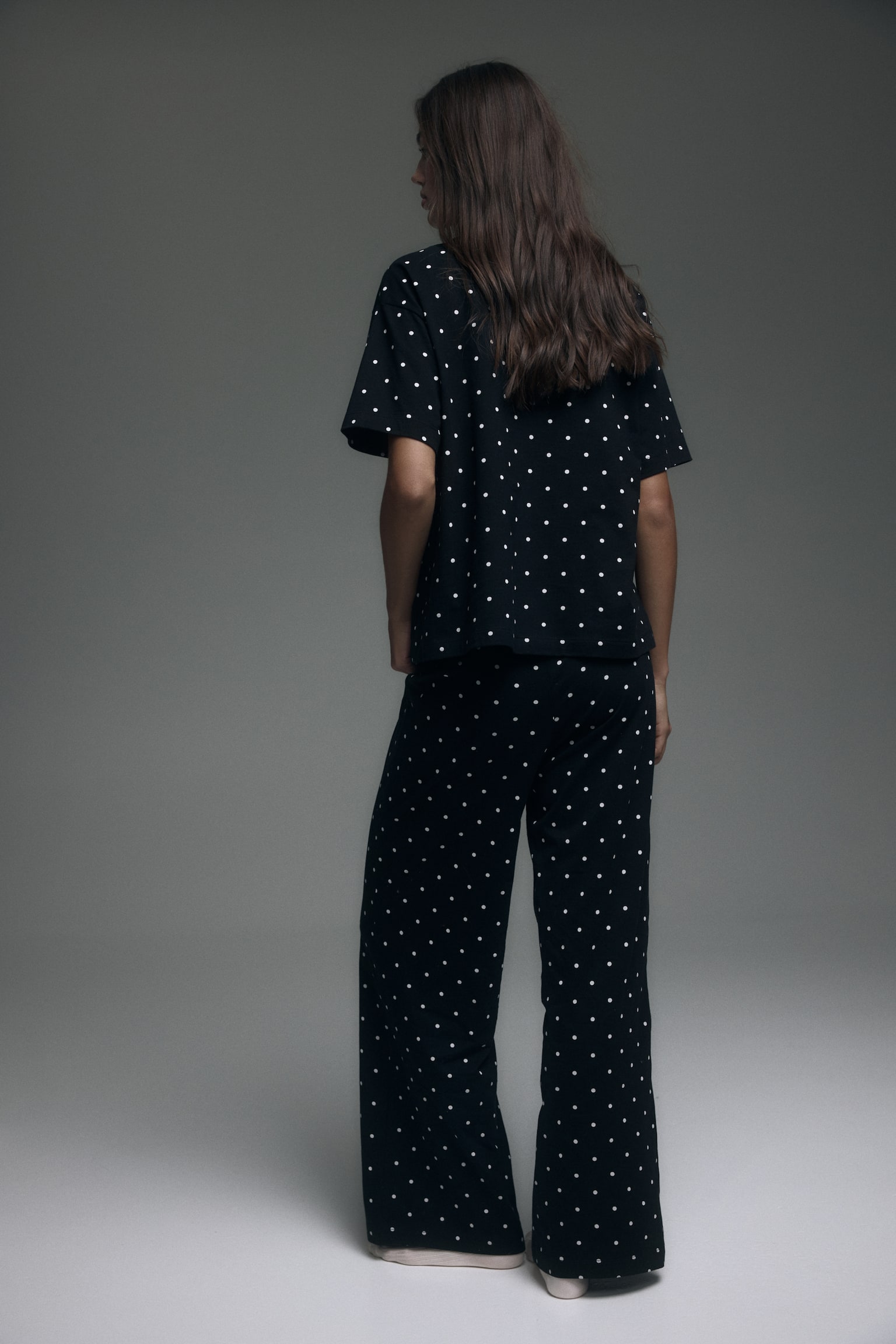 Baumwollpyjama - Schwarz/Gepunktet/Cremefarben/Geblümt/Braun/Buongiorno/Cream/Hearts - 5