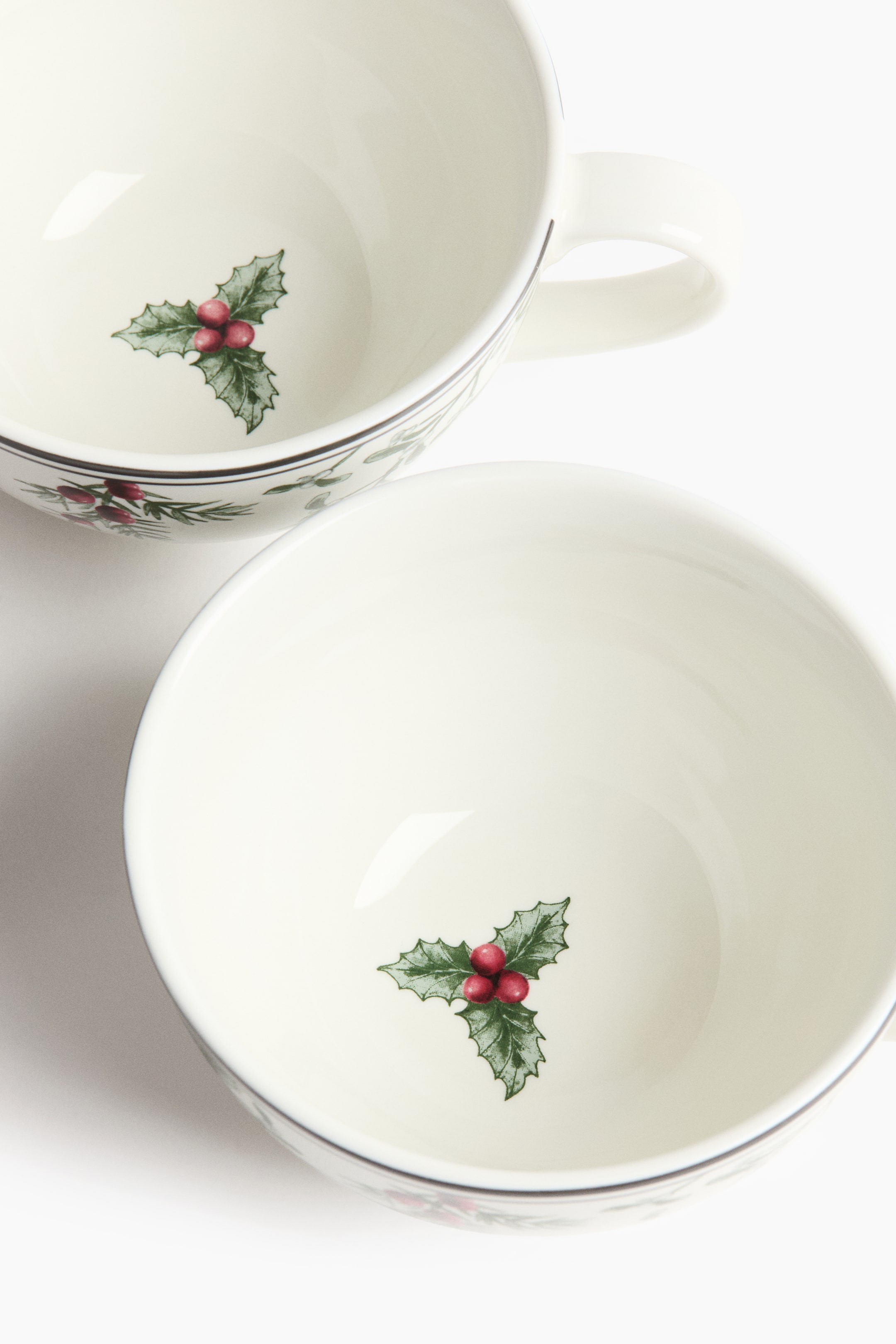 2-Pack Printed Porcelain Teacups