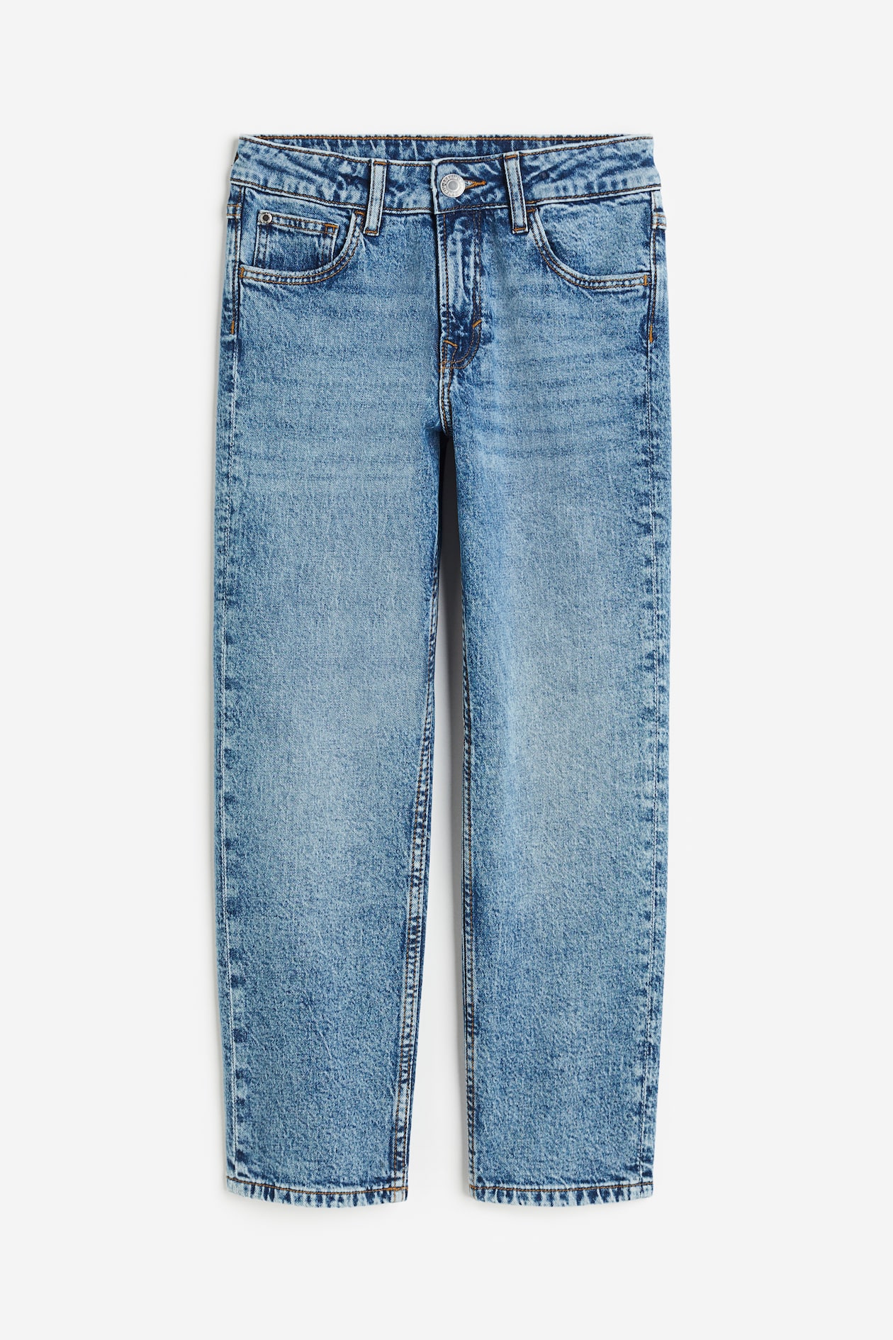 Relaxed Tapered Fit Jeans - Regular waist - Long - Denim blue - Kids ...