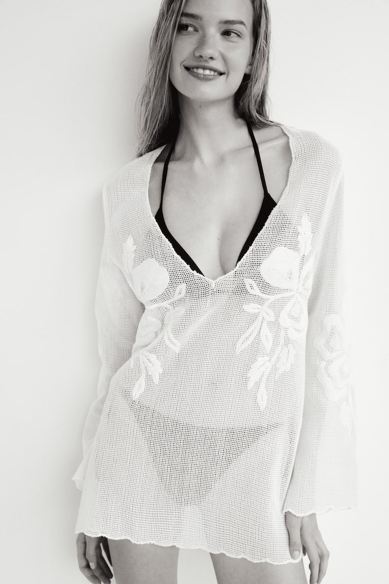 Net cotton beach dress