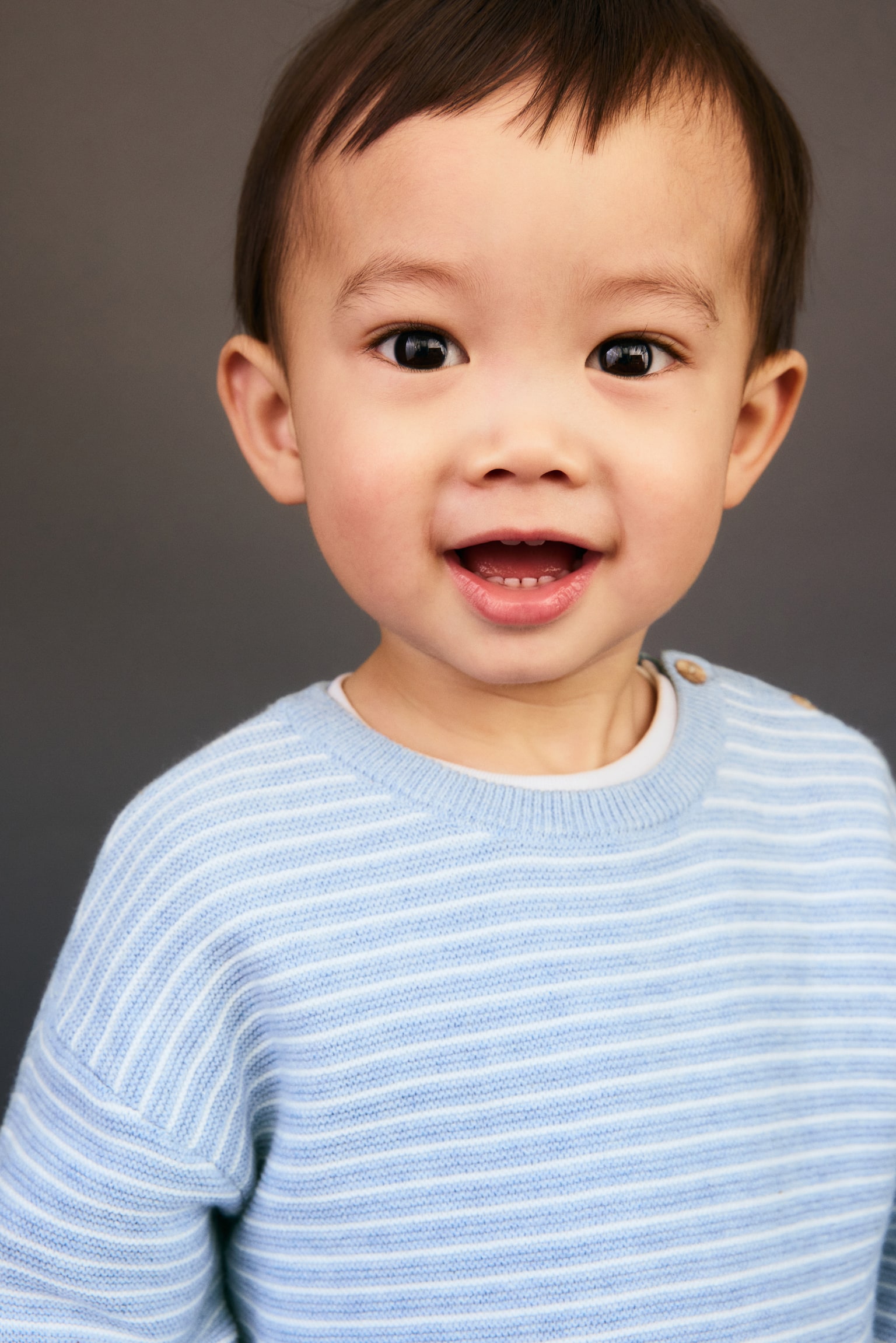 Ensemble 2 pièces en maille fine de coton - Bleu clair/Crème/neps - 5