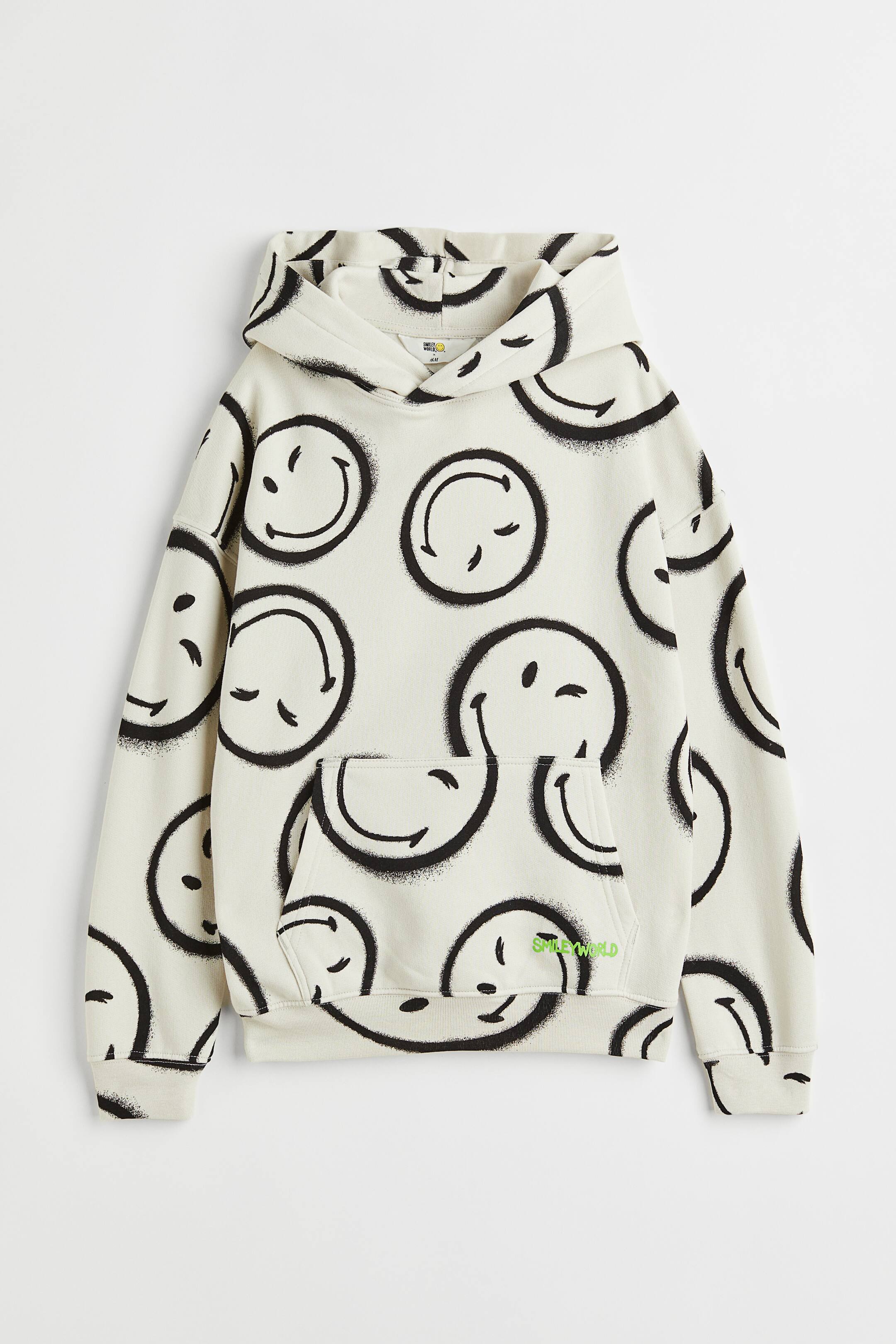 Xem ảnh lớn hơn: Áo hoodie in hình - Màu be xám nhạt/SmileyWorld® - Kids | H&M VN 1