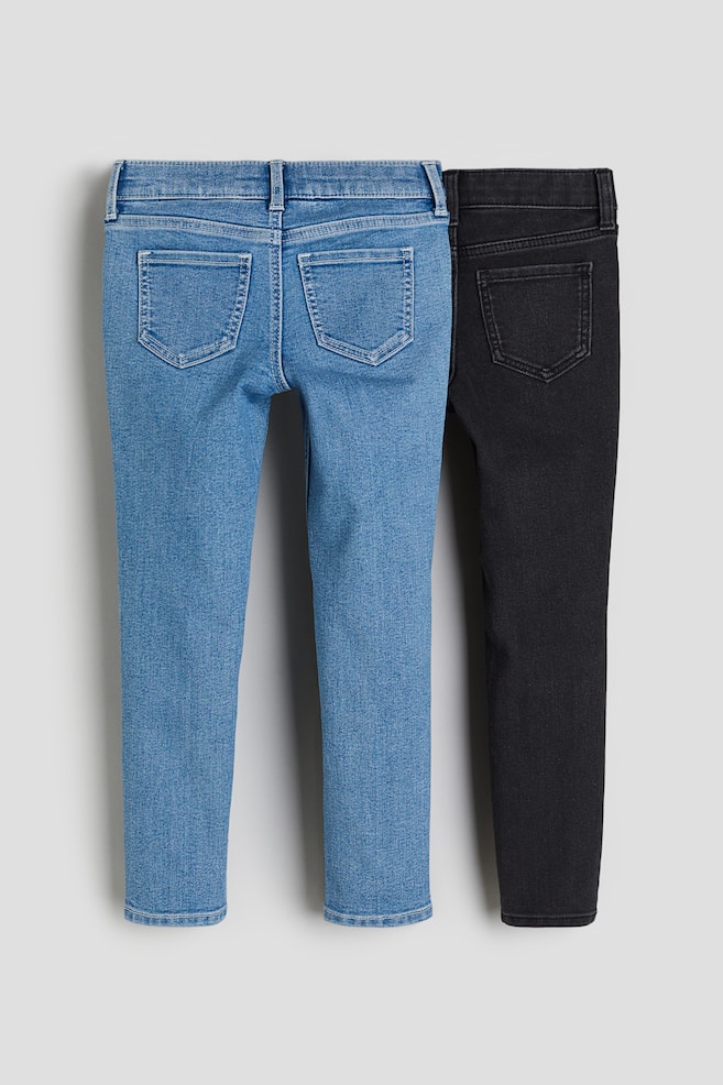 2-pack Skinny Fit Jeans - Denimblå/Svart/Ljus denimblå/Denimblå - 4