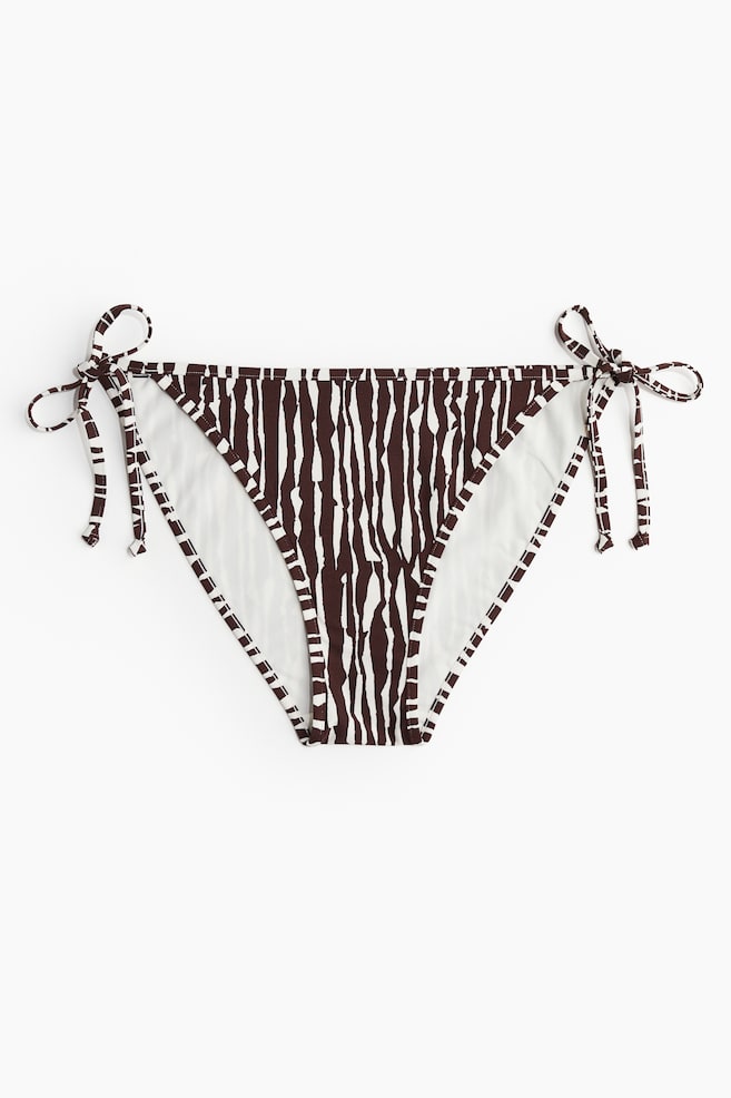 Tie Bikini Bottoms - Dark brown/patterned/Navy blue/striped/Light pink/Light blue/Brown - 1