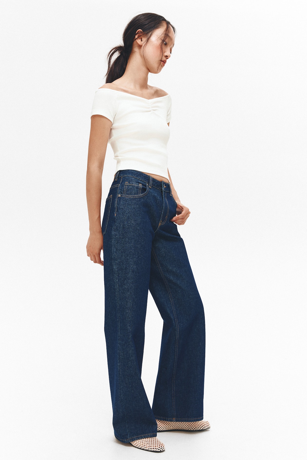 Ribbed Boat-Neck Top - image 2