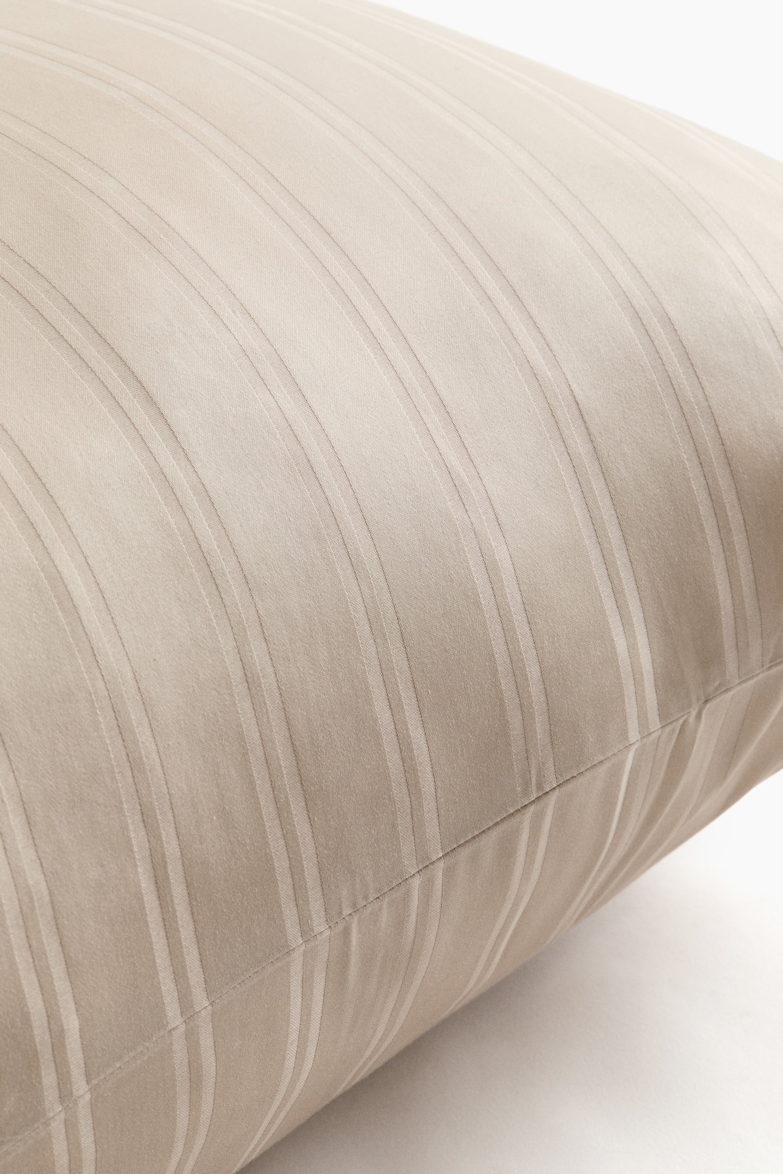 Funda de almohada en satén de algodón - Beige/Blanco - 3