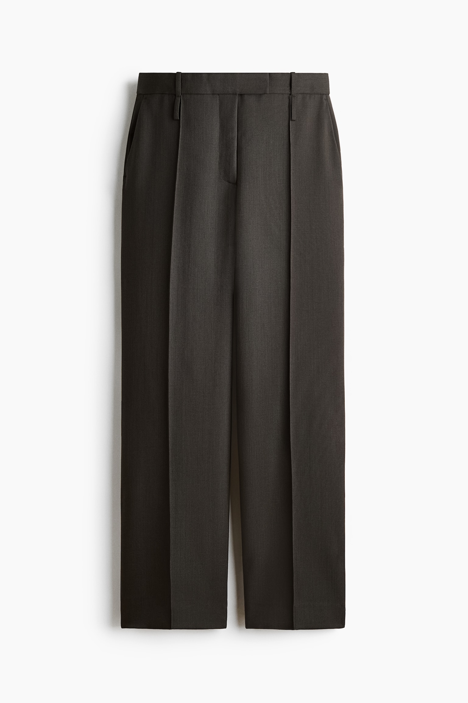Женские брюки H&M Tailored Wool, цвет: Тёмный серо-коричневый — фото 1