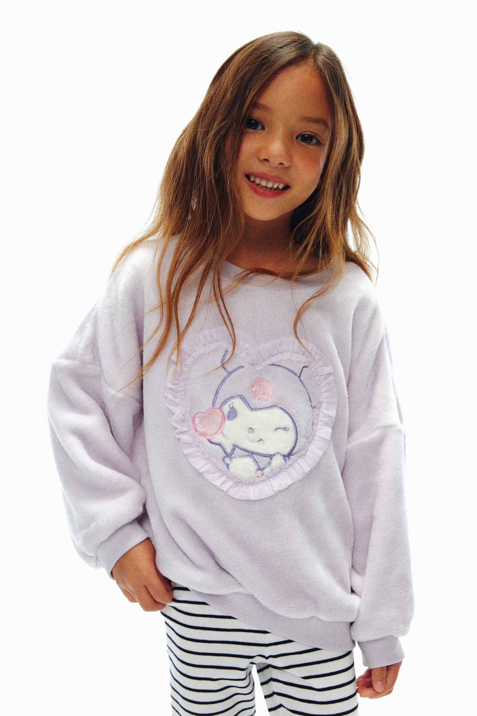 디자인 파일 스웨트셔츠 - 라이트 퍼플/쿠로미/화이트/시나모롤 - 7