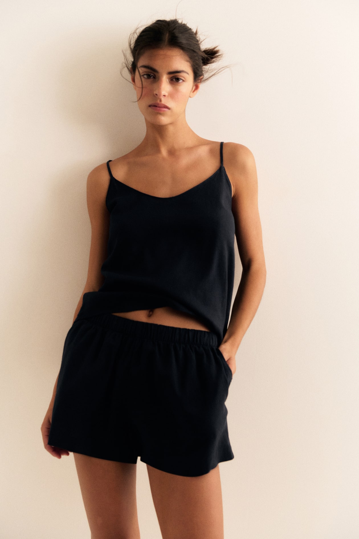 Linen-Blend Shorts - image 3