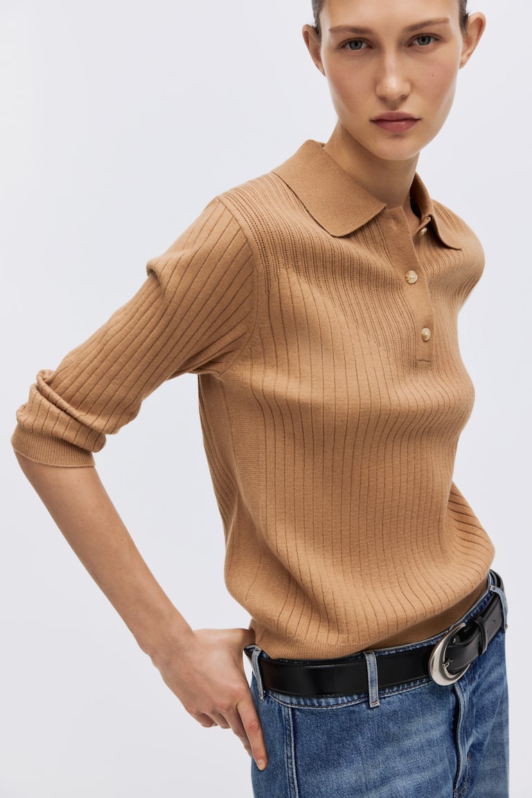 Bluza od rebrastog pletiva