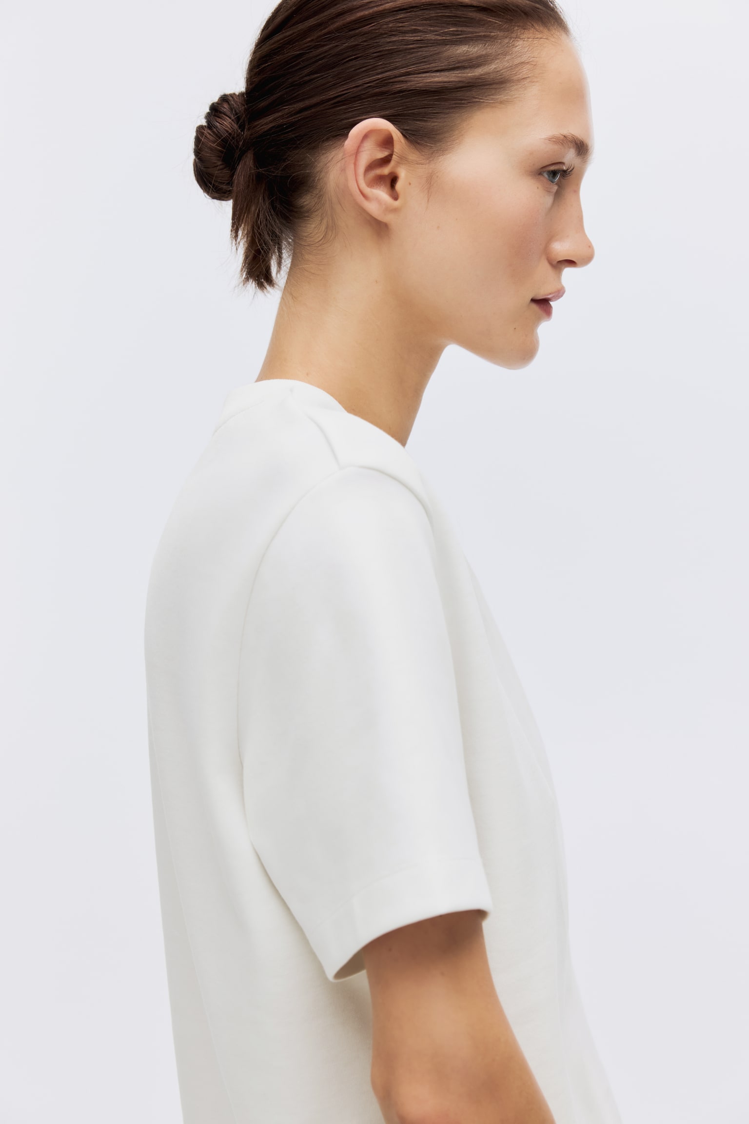 Interlock T-shirt - White/Black/Grey marl/Dark brown - 4