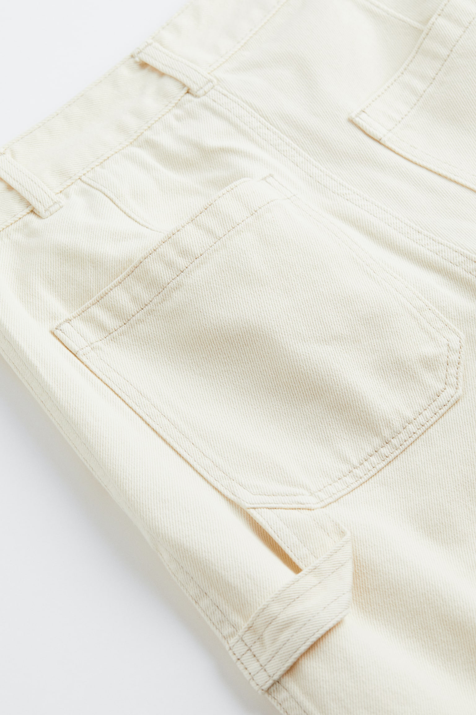 Wide Cargo Pants - Cream/Dark beige/Light pink - 2