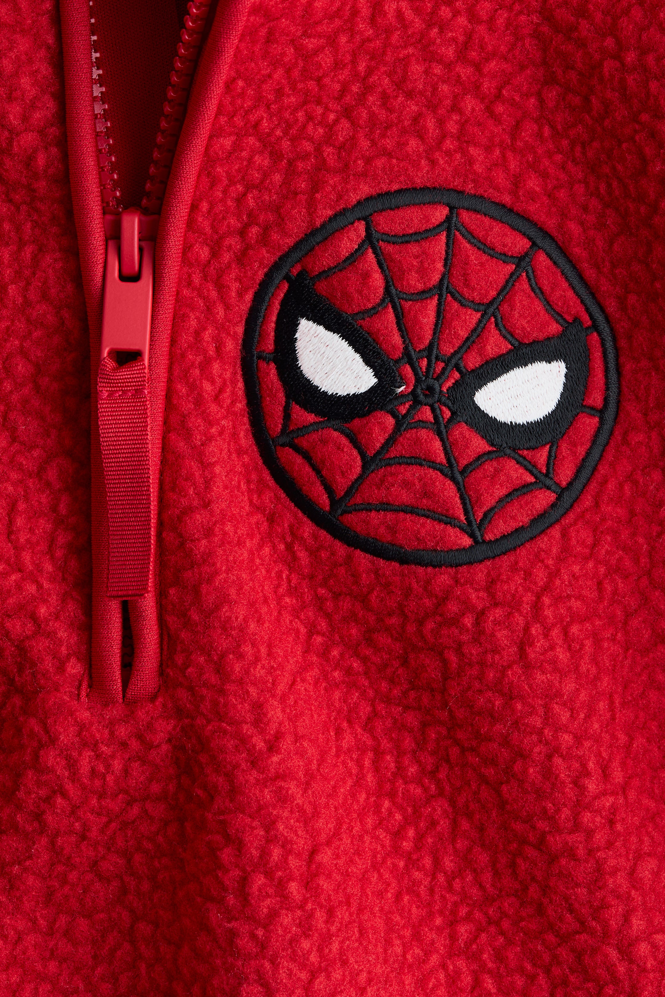Ampliar la imagen: Sudadera con zíper en tejido peluche - Rojo/Spider-Man - Kids | H&M MX 3