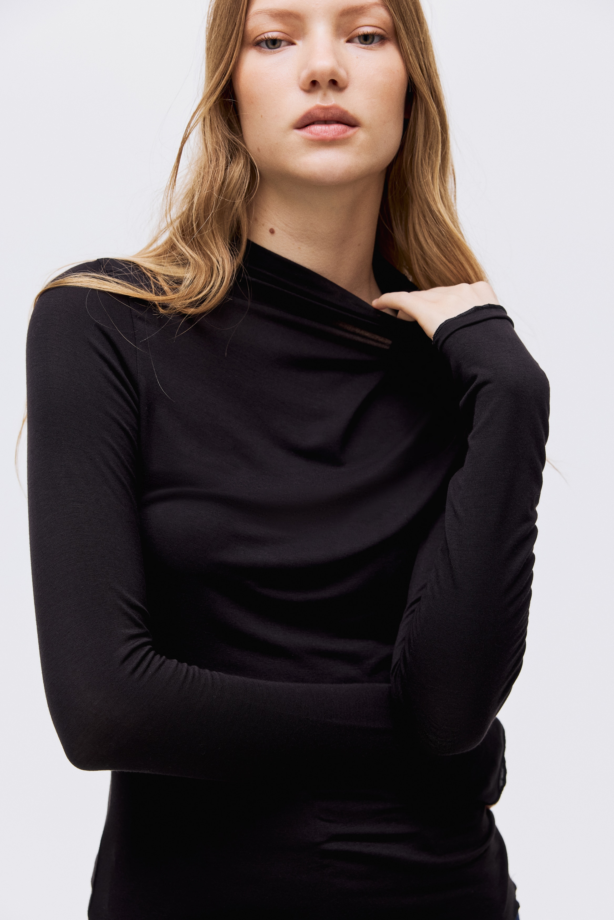 Women's Mustard yellow Mock Turtleneck Top | H&M US