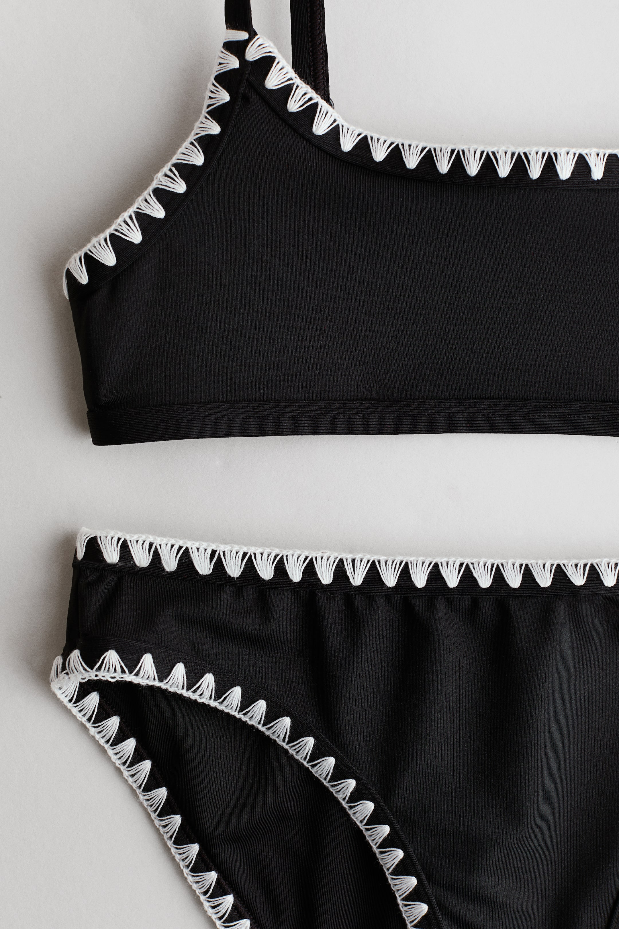 Embroidered Two-Piece Swimsuit