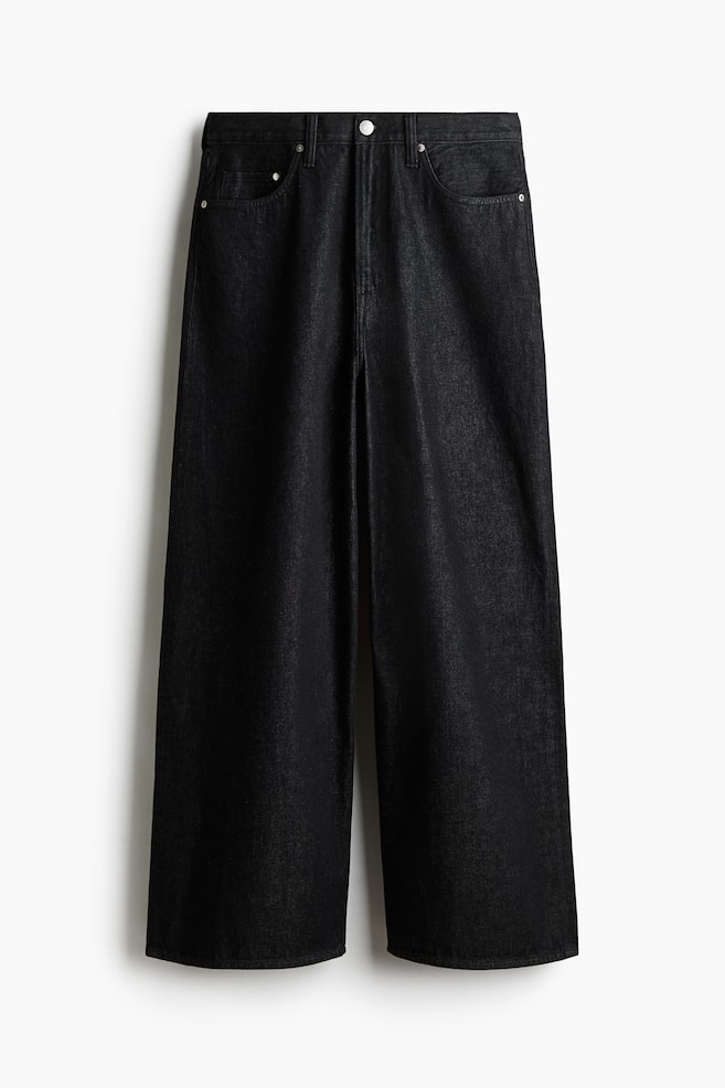 Wide High Jeans - Dark grey - 1