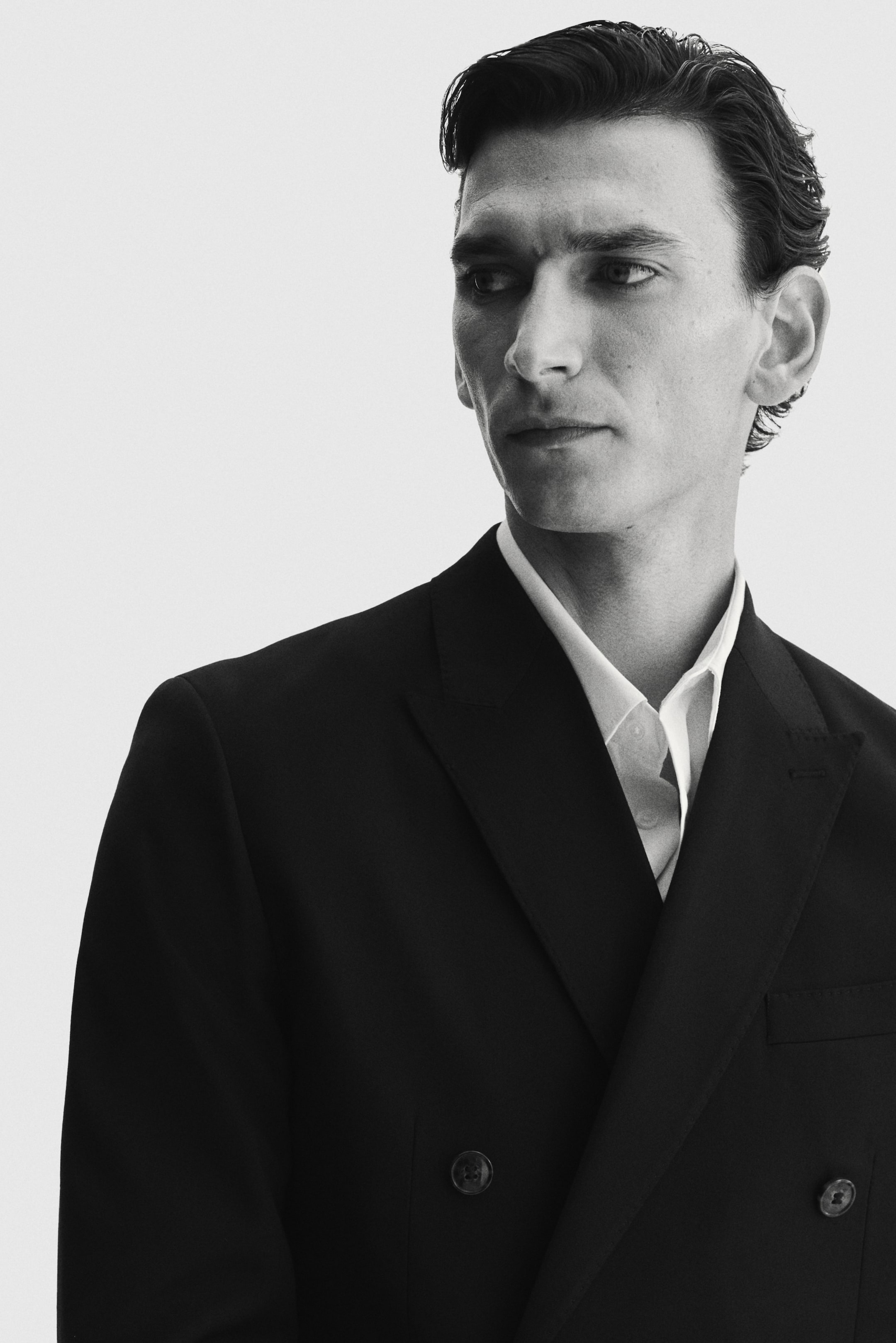 拡大画像を表示: レギュラーフィット ダブルブレストジャケット - ブラック - Men | H&M JP 2