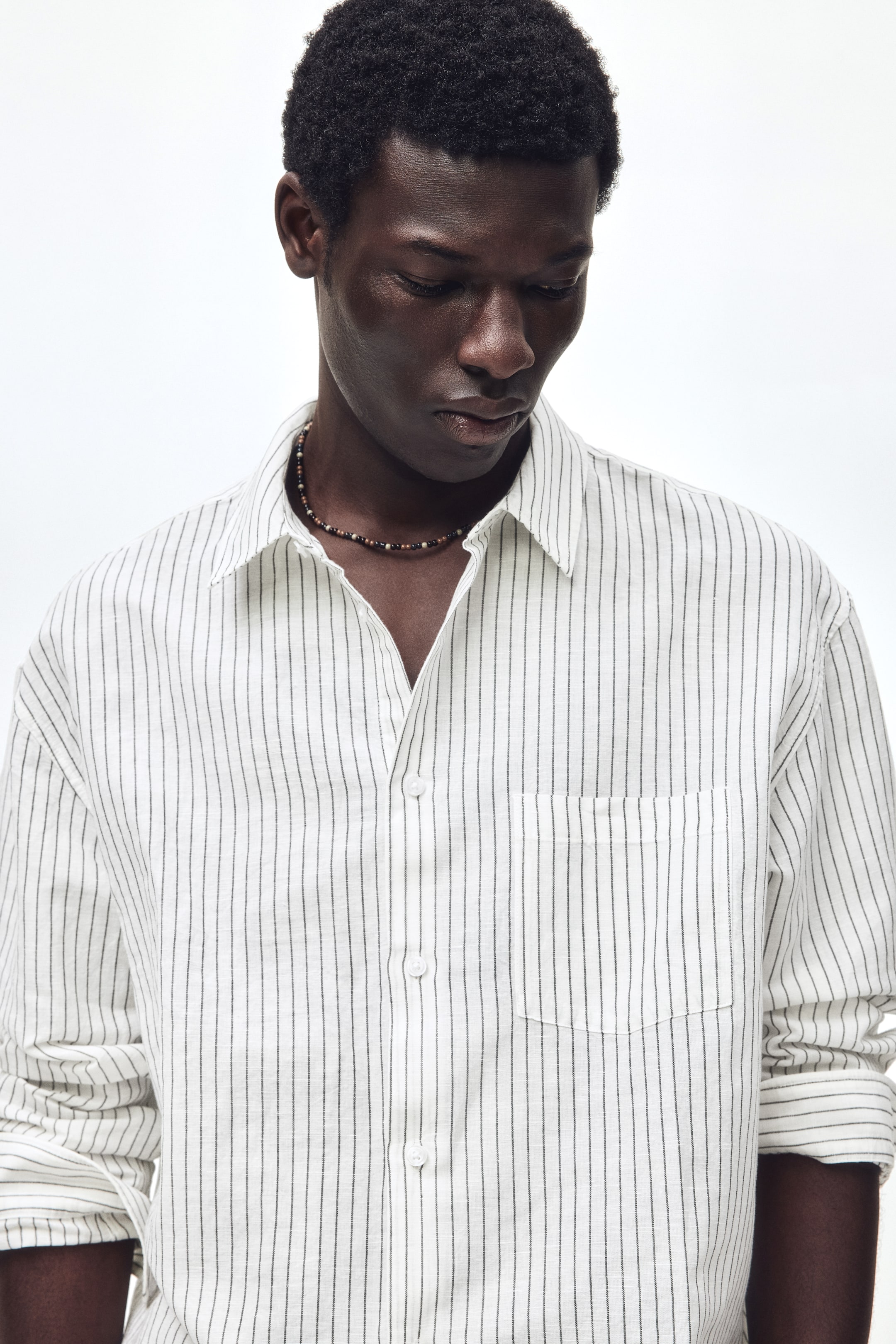 Chemise décontractée en lin mélangé