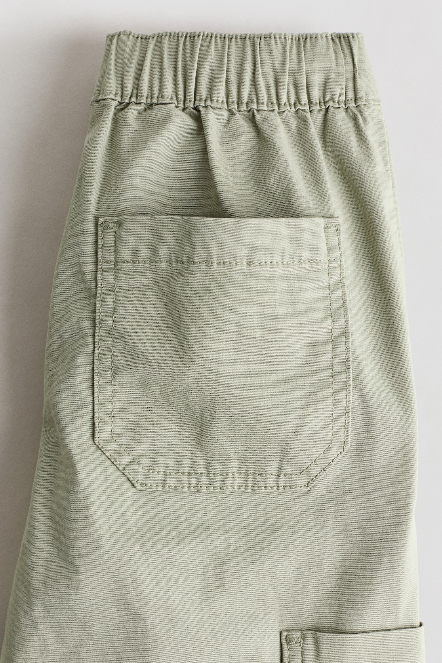 Joggers cargo twill di cotone - Verde kaki chiaro/Beige - 3