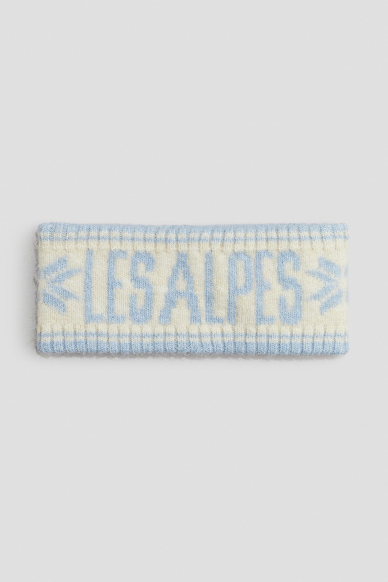 Jacquard-knit headband - Cream/Les Alpes