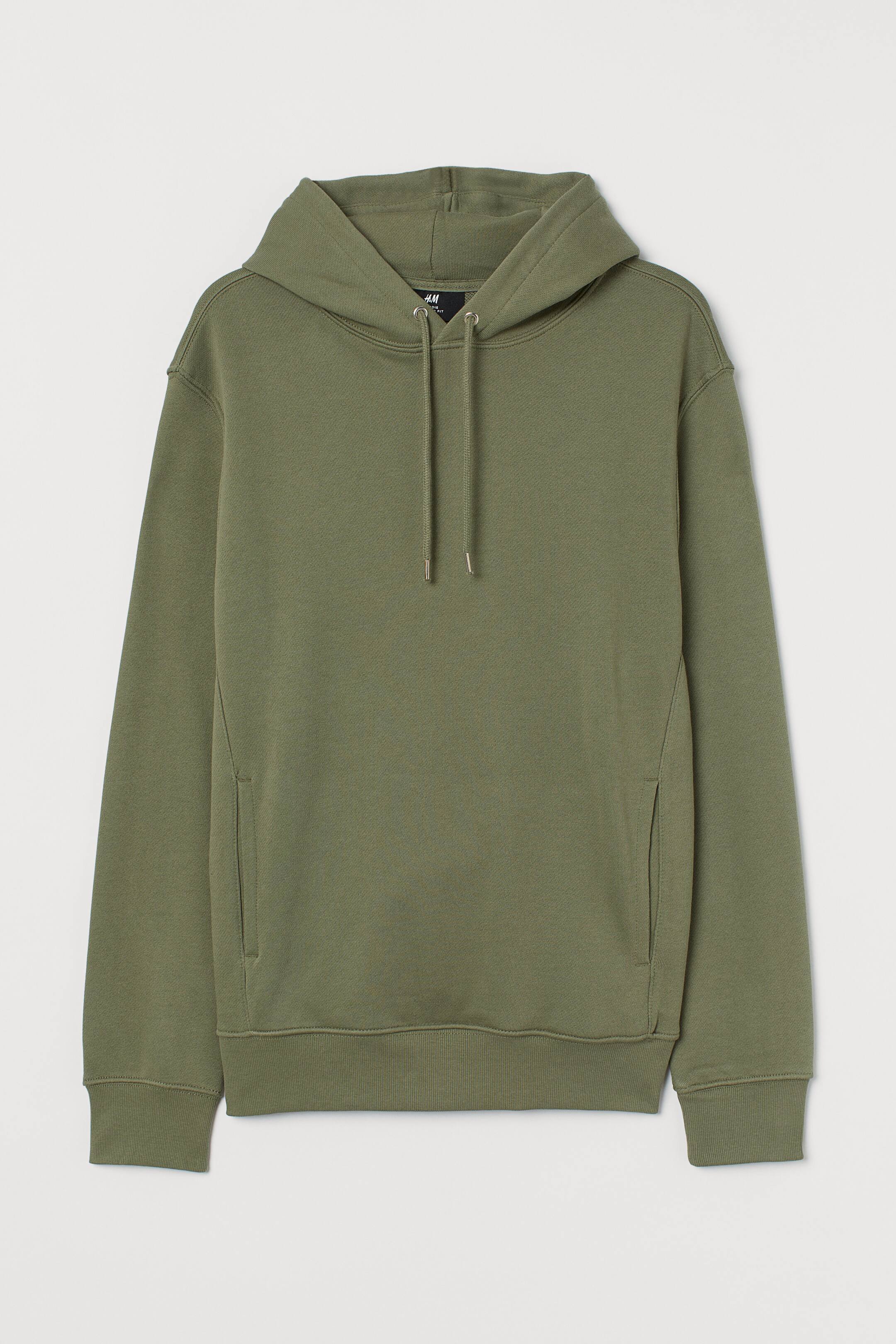 View larger image: Regular Fit Hoodie - Khaki green - Men | H&M 1