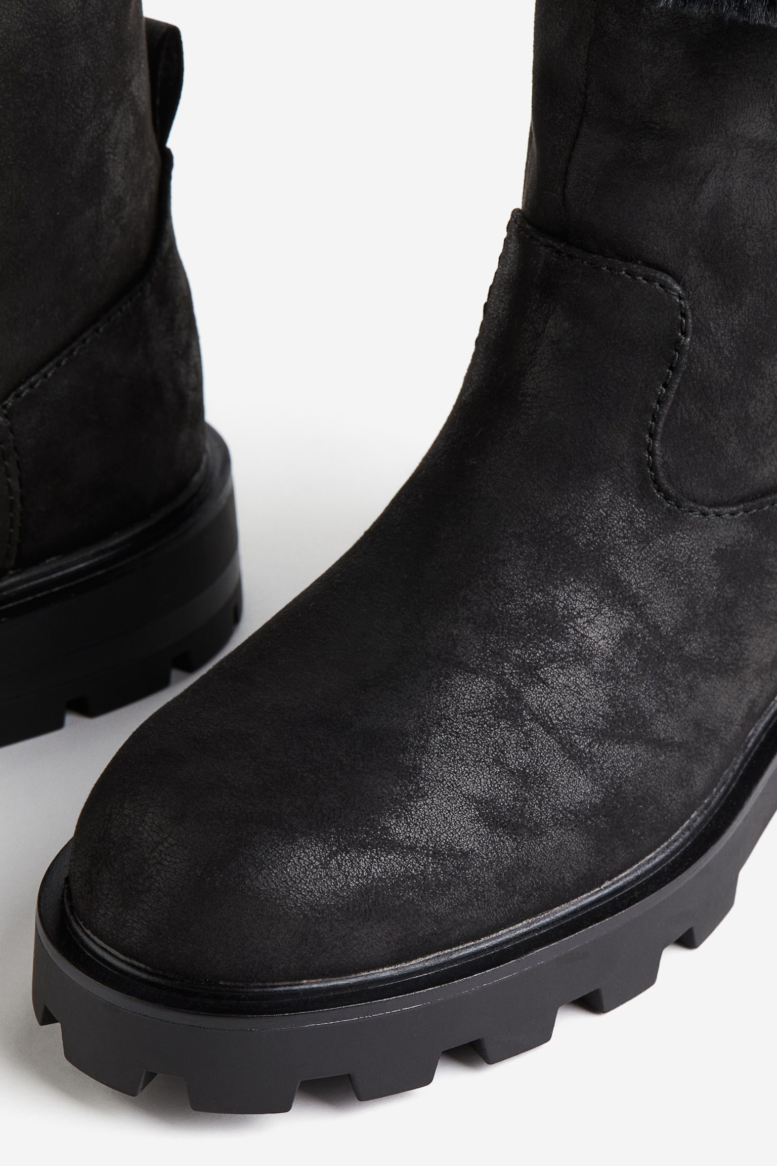 Warm Lined Boots - Black - 4