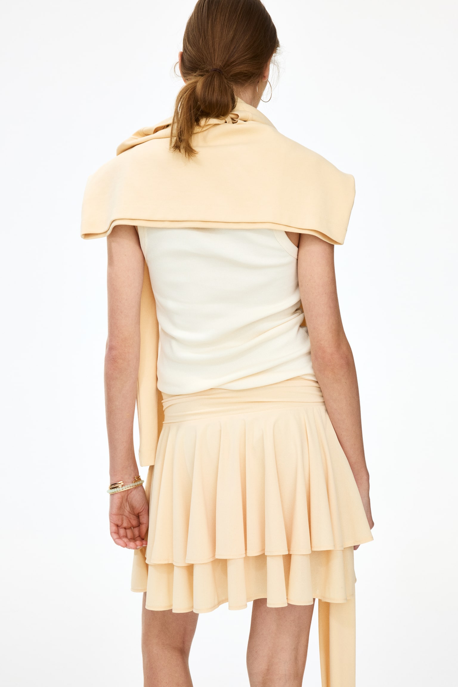 Tiered tie-belt skirt - 6