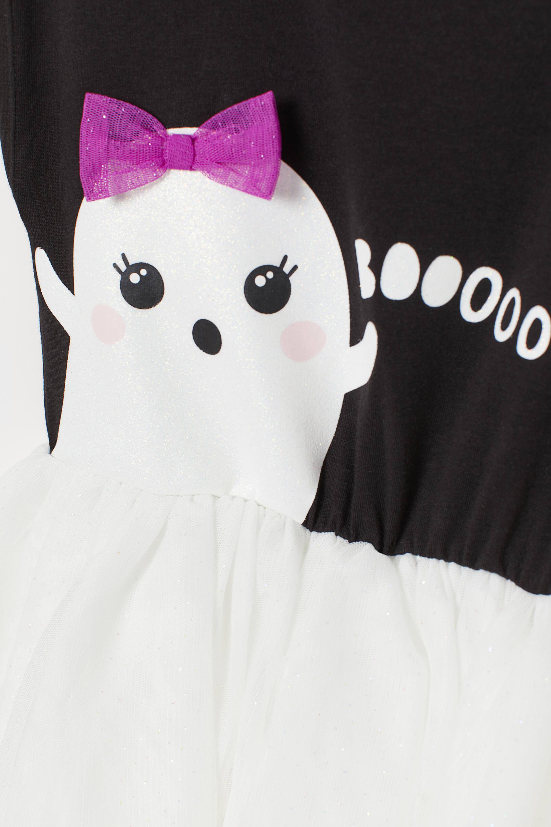 Agrandir l'image: Robe avec jupe en tulle - Nuit noir/fantôme - ENFANT | H&M FR 2