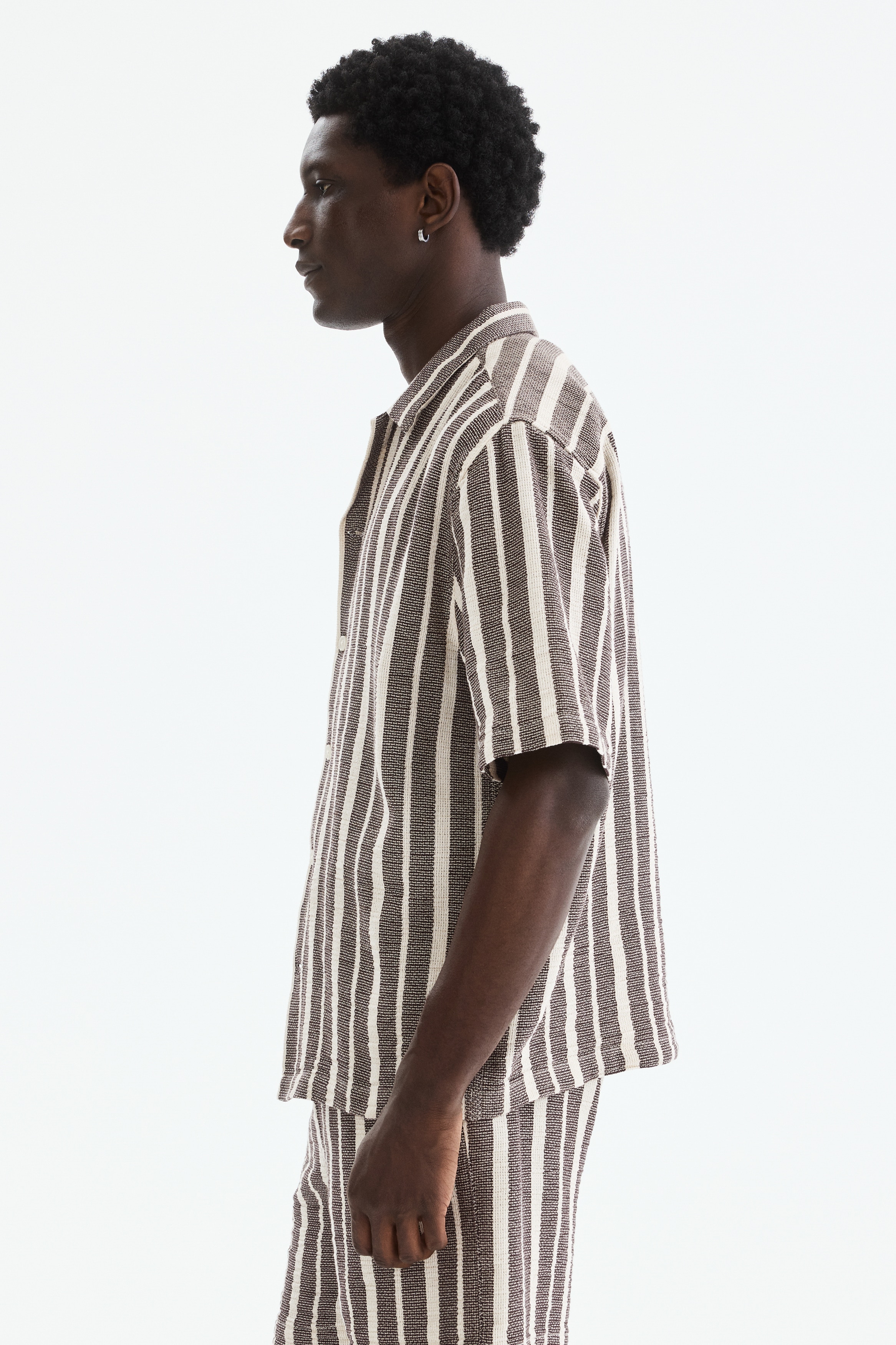 Men's Black/striped Regular-Fit Shirt | H&M US