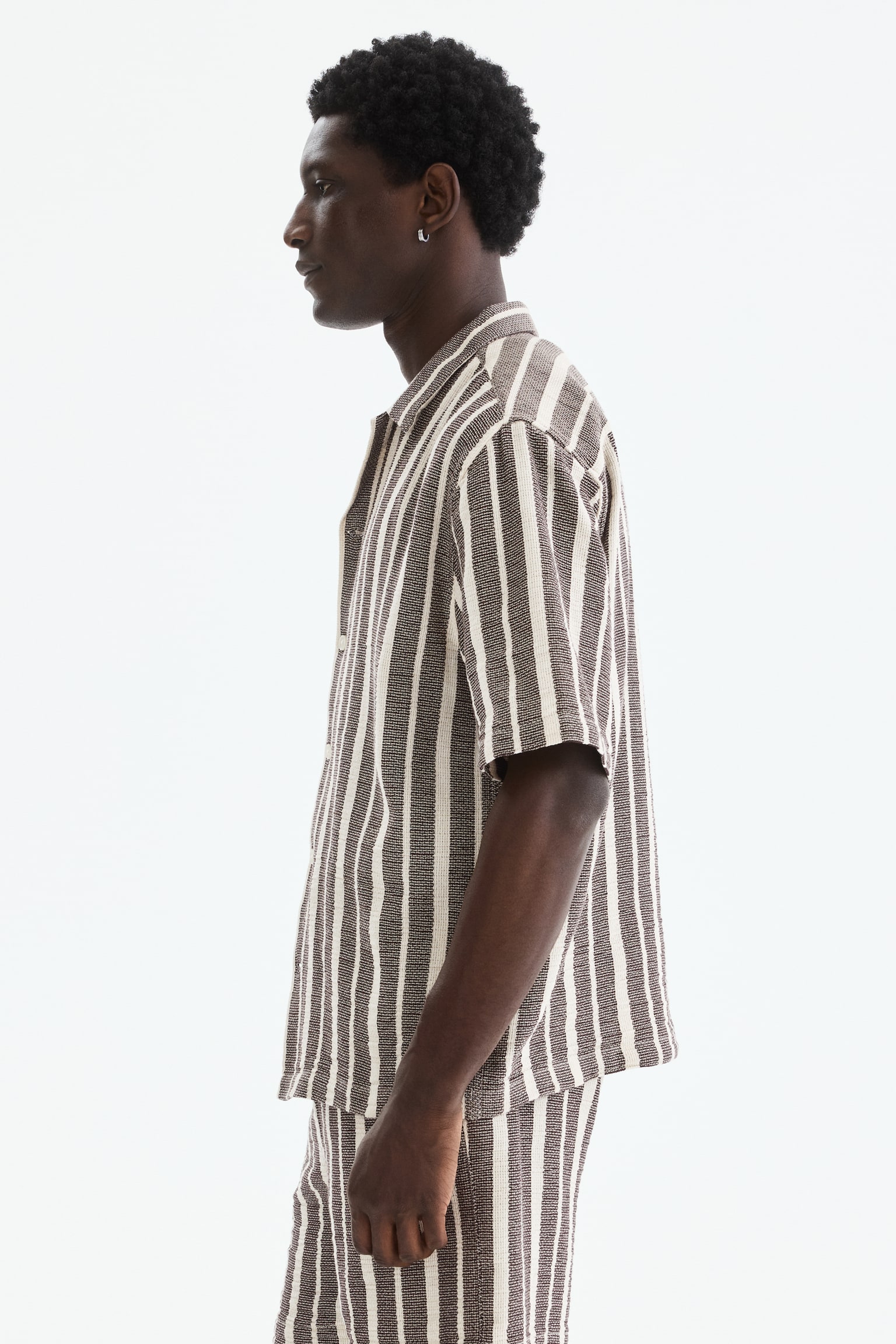 Hemd in Regular Fit - Dunkelbraun/Gestreift/Schwarz/Gestreift/Dunkelrot/Gestreift - 3