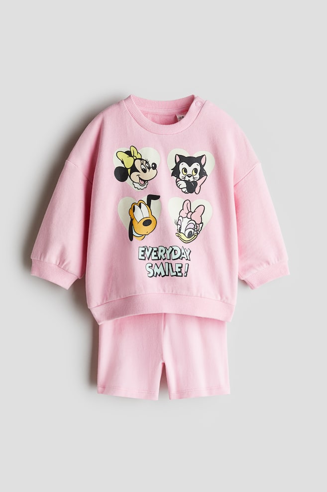 Conjunto de 2 piezas con motivo estampado - Rosa/Minnie Mouse - 1