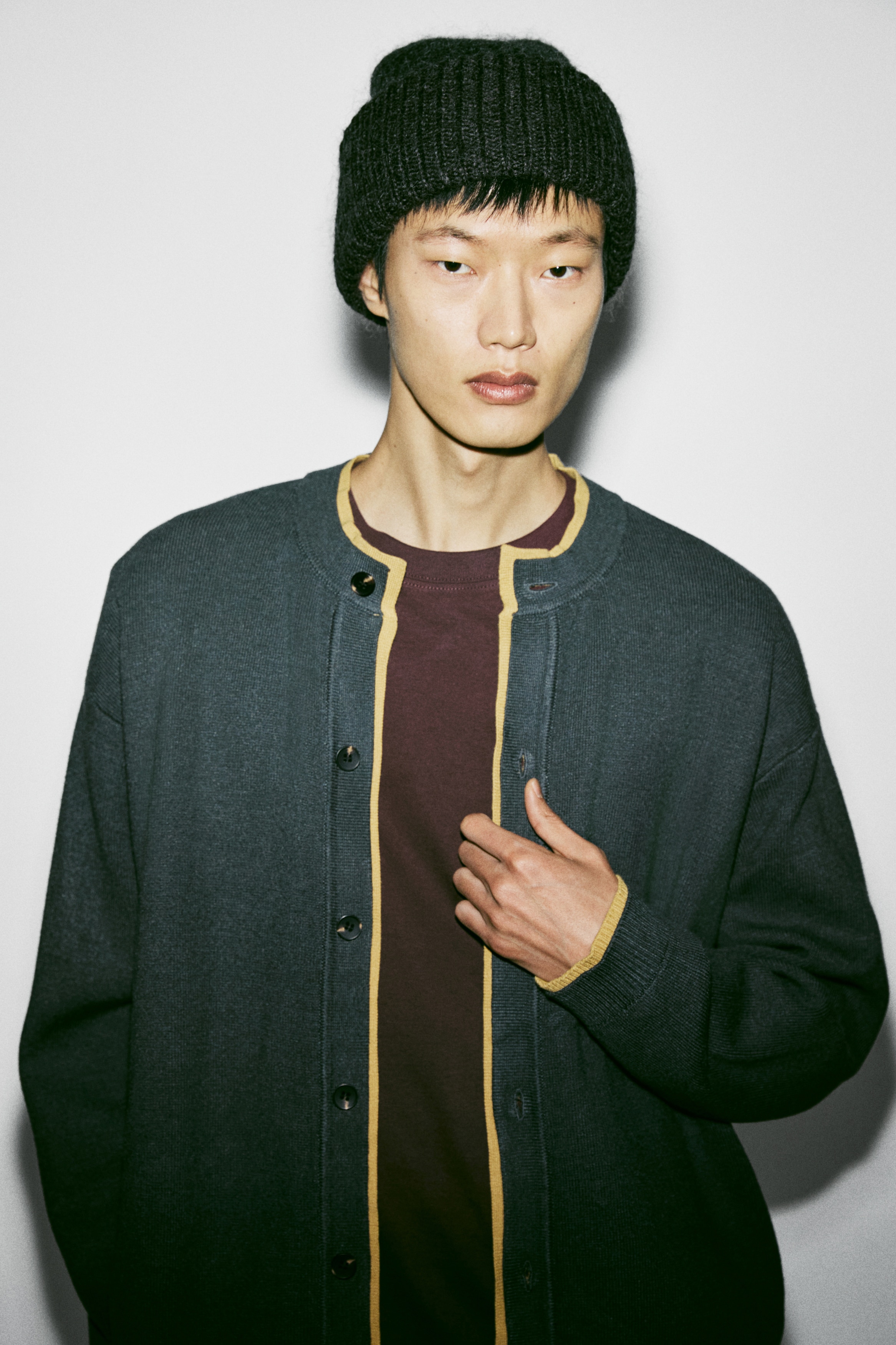 ニットカーディガン - ダークグリーン - Men | H&M JP