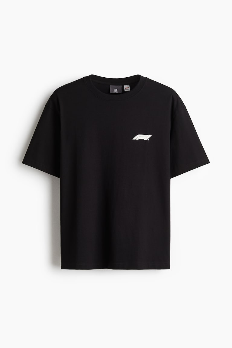 Loose Fit T-shirt Black/Formula Men H&M IN