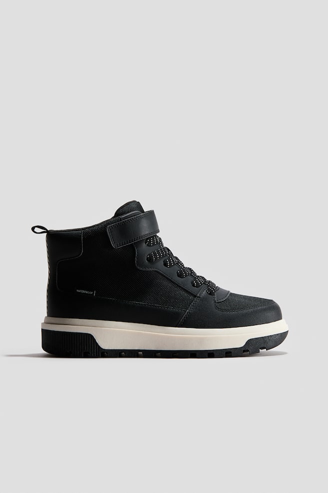 Waterproof hi-top trainers - Black/Dark brown - 1
