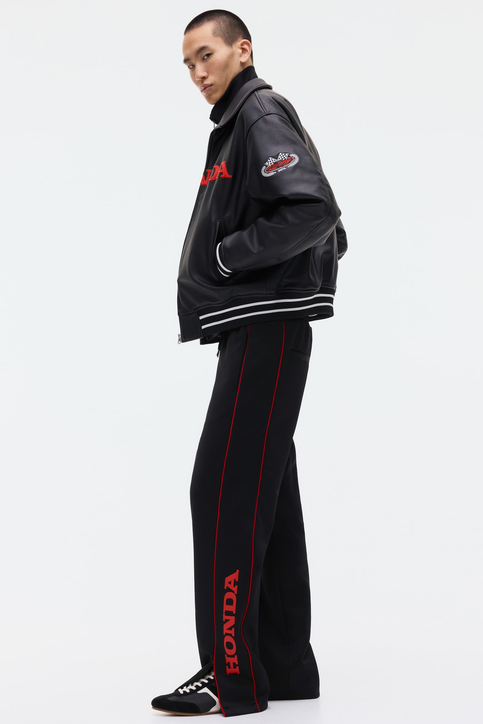 Joggpants in Relaxed Fit-Schwarz/Honda - 2