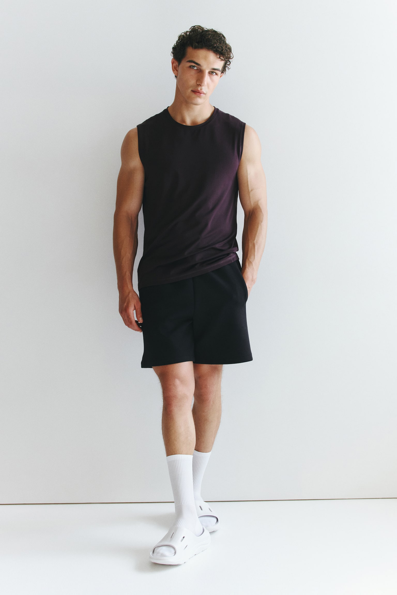 Sports Scuba Shorts with DryMove™ - Black/Natural white/Pine green/Dark coffee - 1