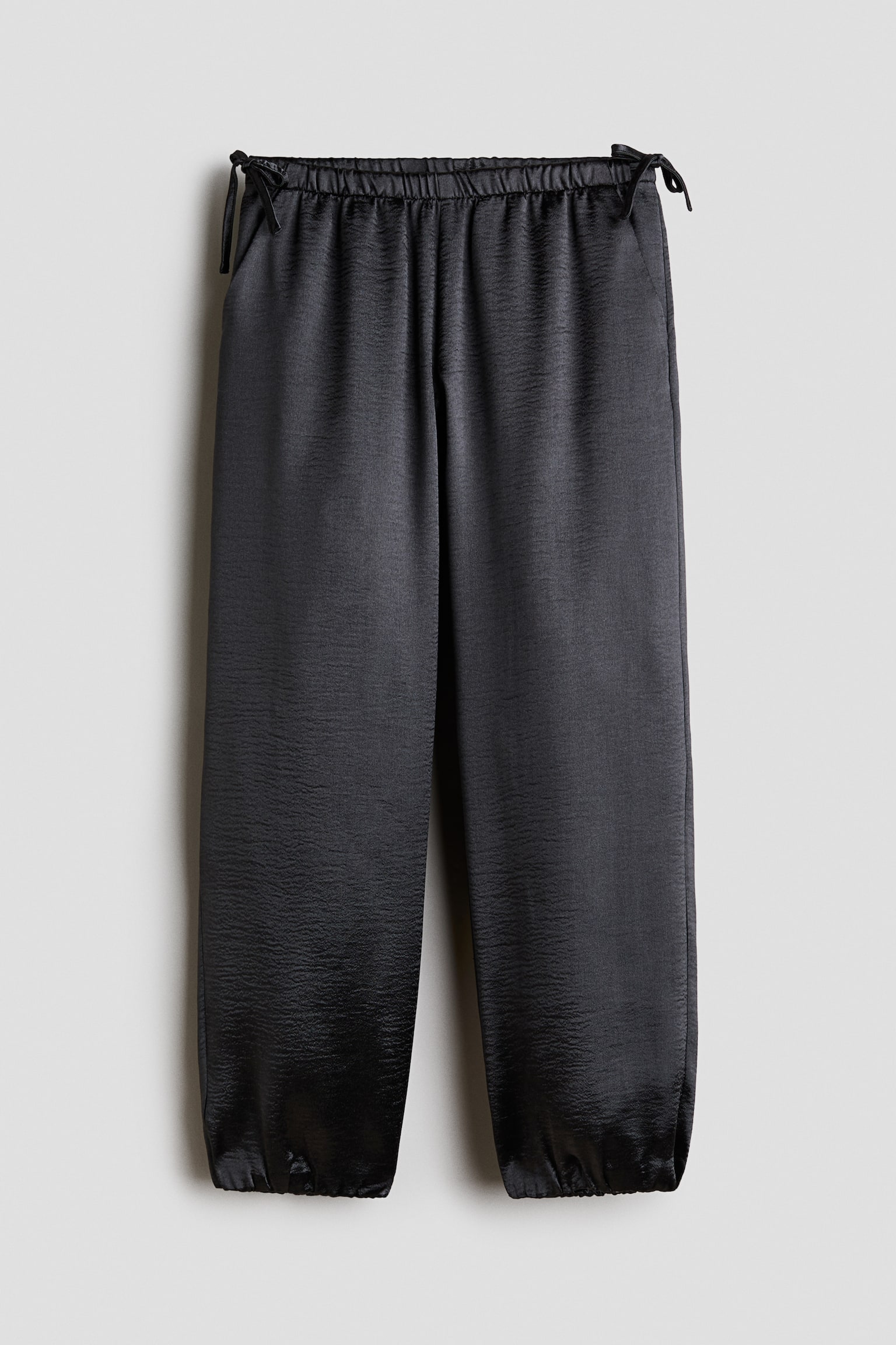 Детские брюки H&M Balloon-Leg Satin, цвет: Чёрный — фото 1