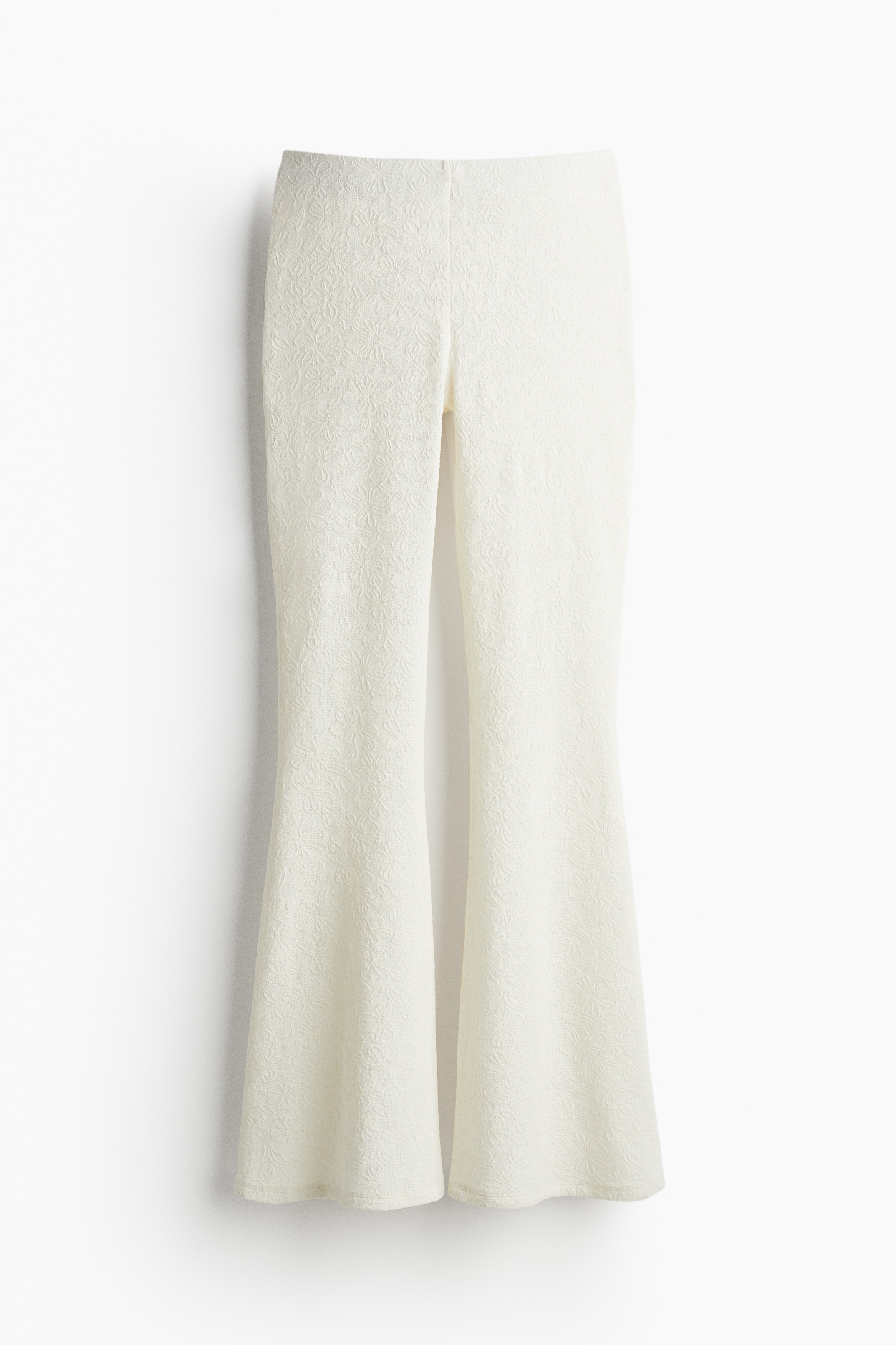 Textured Jersey Pants - Cream