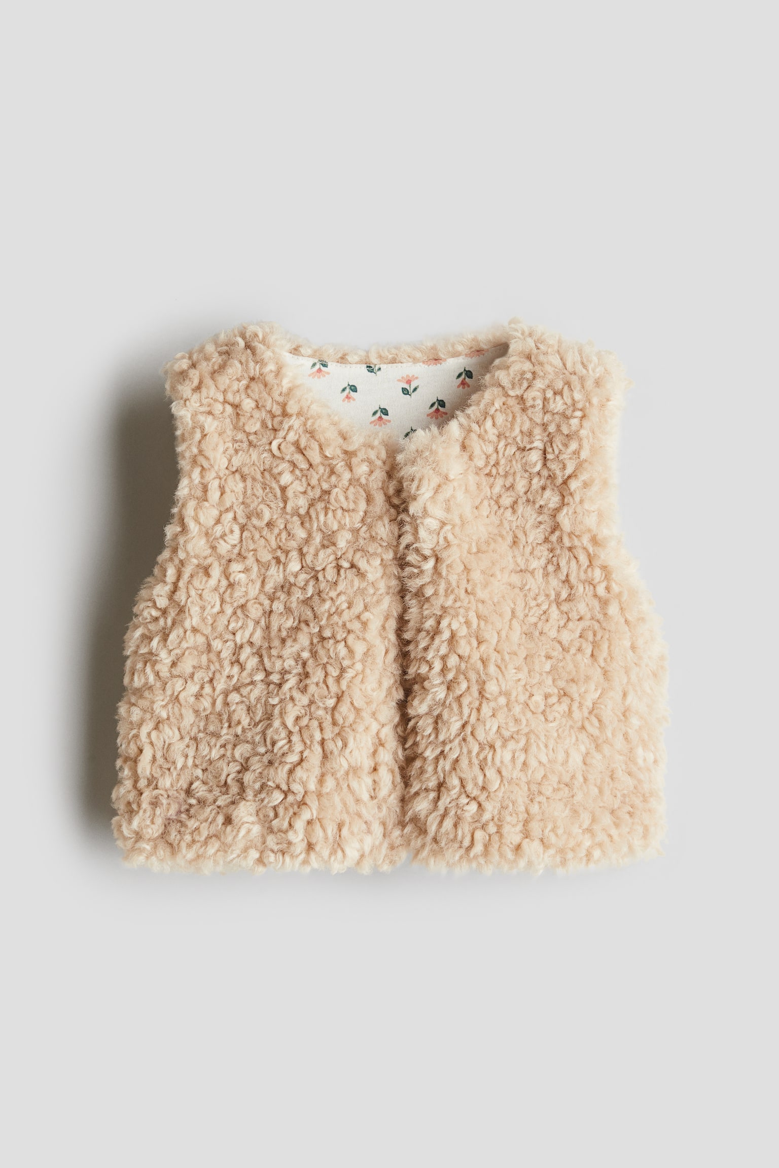 Fluffy gilet - Light beige/Light pink - 1