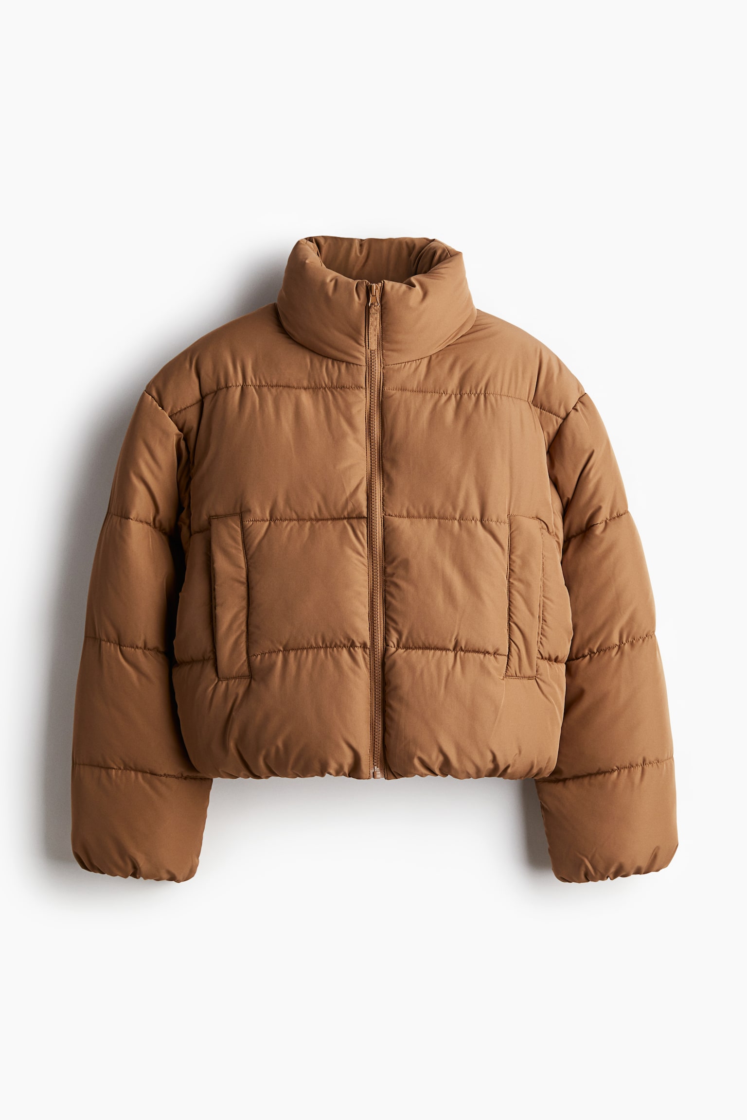 Short puffer jacket - Dark beige/Light beige/Dark grey - 2