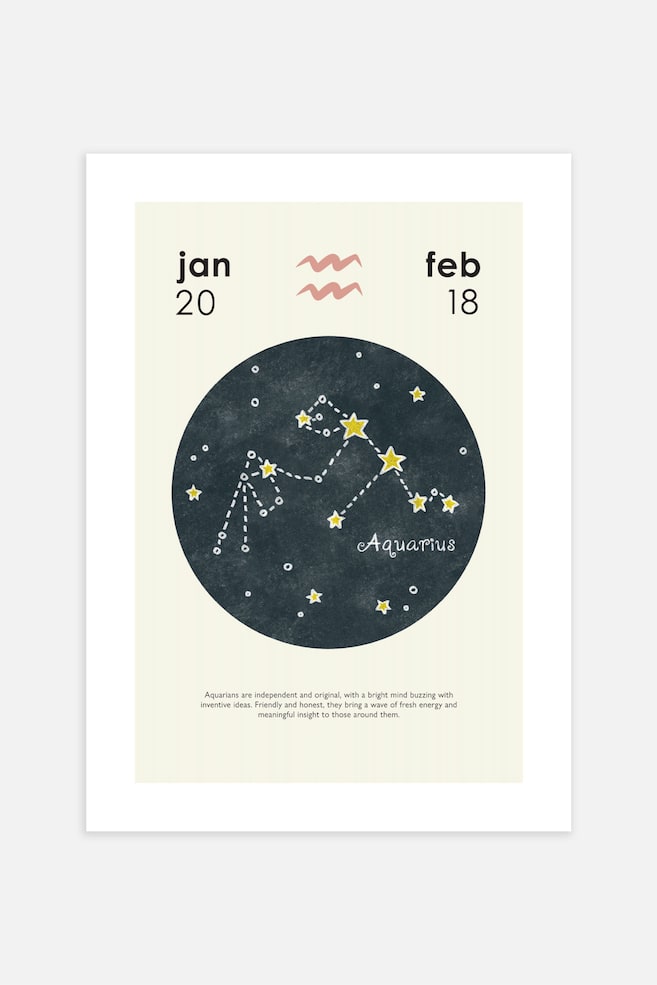 Zodiac Póster - Aquarius/Gemini/Virgo/Saggitarius/Leo/Aries/Scorpio/Capricorn/Cancer/Libra/Pisces - 1