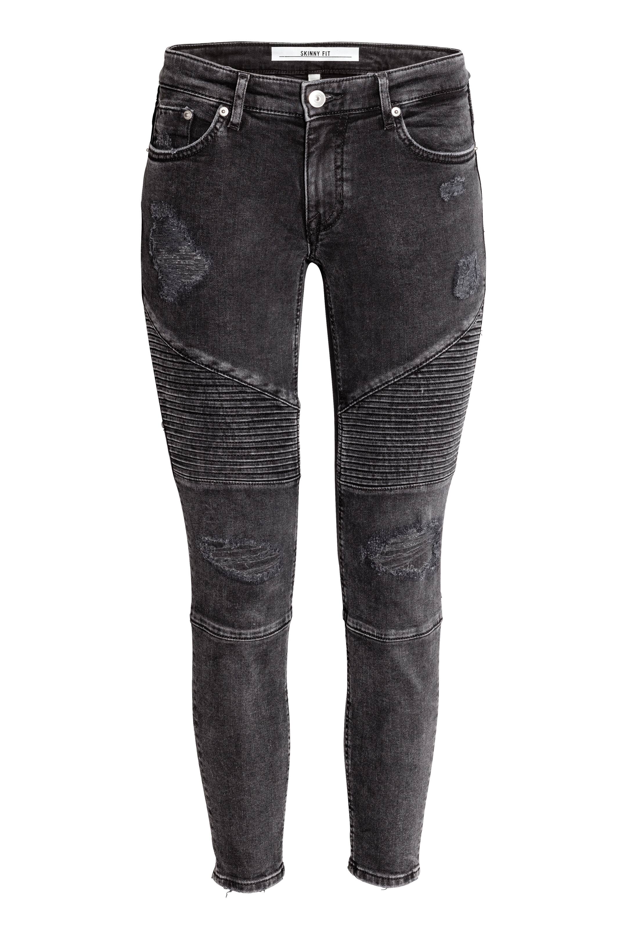 Voir une image plus grande: Jean motard moulant - Black washed out - Ladies | H&M CA 1