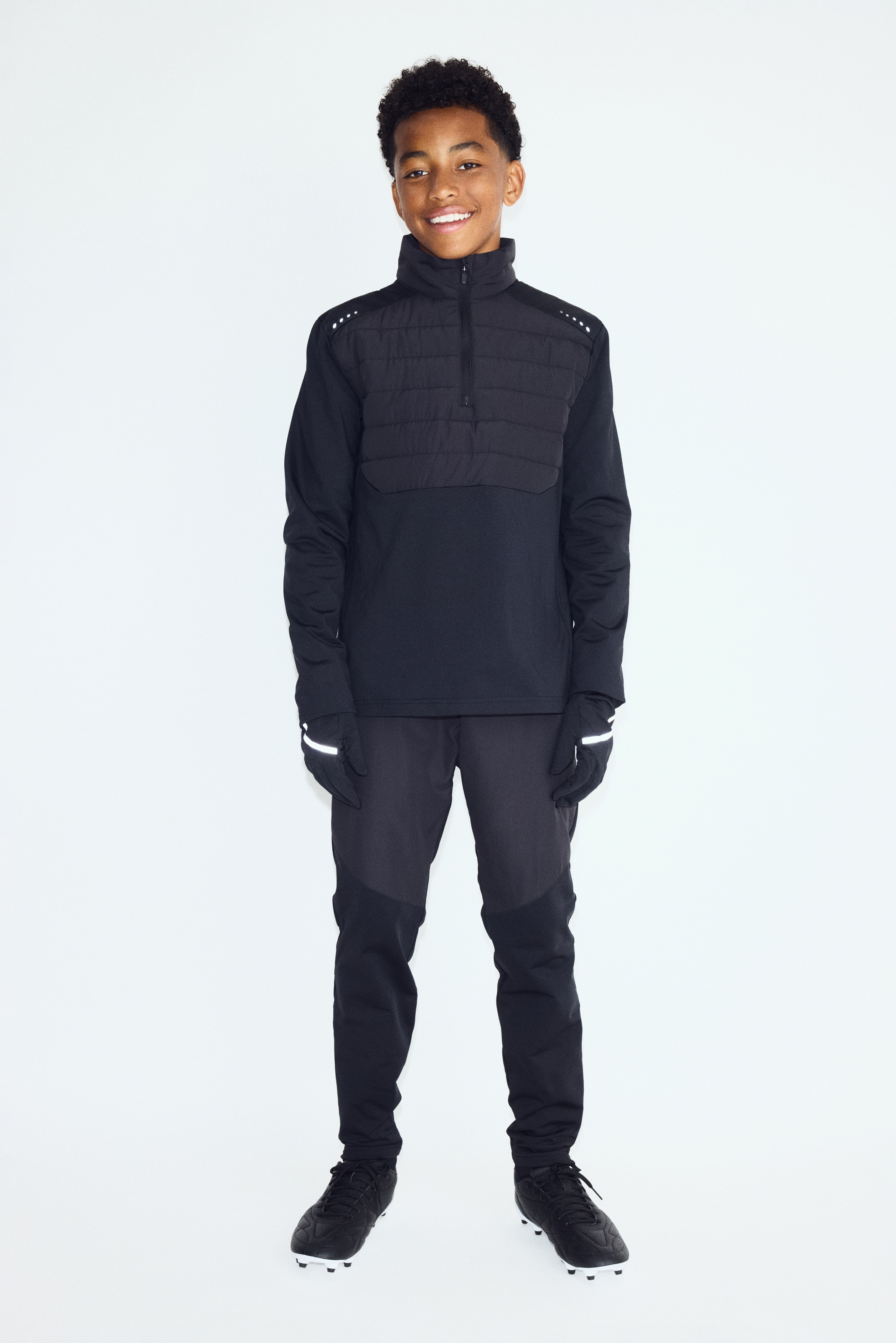 Warming football trousers with ThermoMove™ - Black